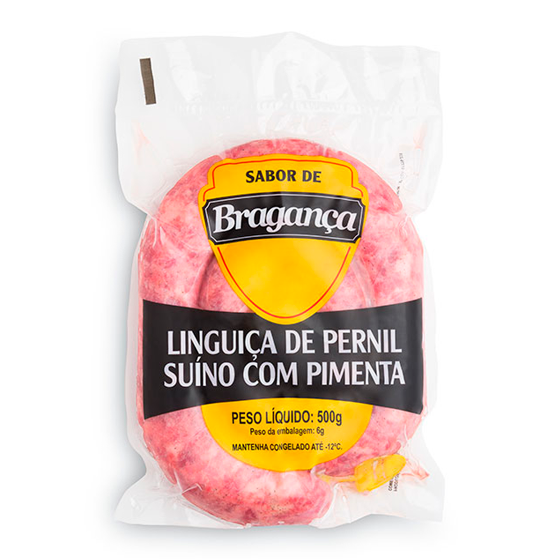 Lingui&ccedil;a de Pernil Su&iacute;no com Pimenta Sabor de Bragan&ccedil;a 500g