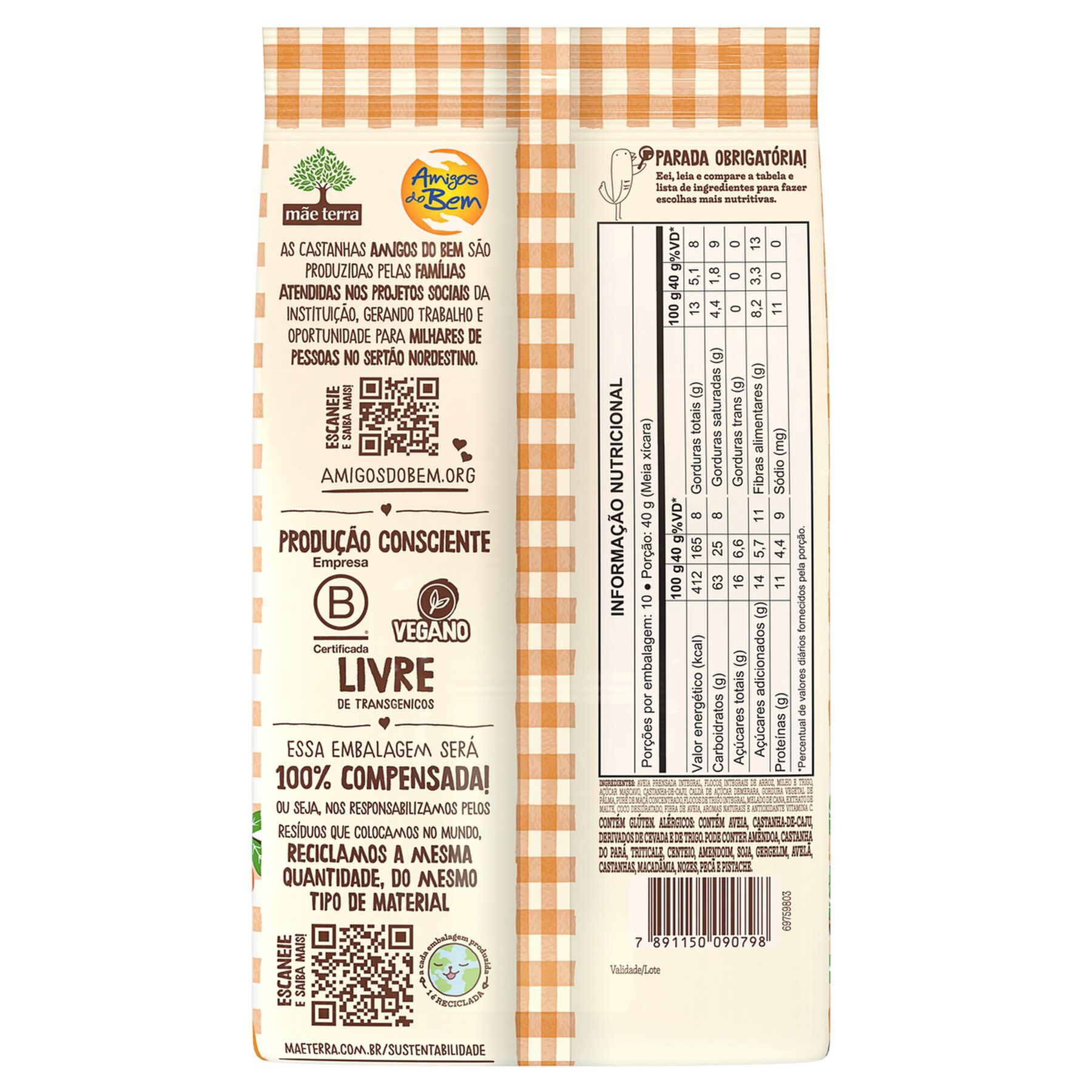 Granola mãe terra Castanha-de-caju Amigos do Bem 400 g