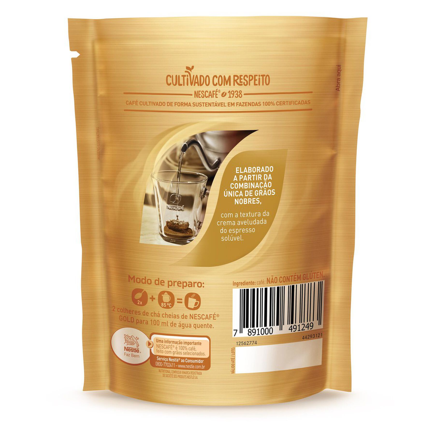 Caf&eacute; Sol&uacute;vel em P&oacute; Espresso Suave Nescaf&eacute; Gold Sach&ecirc; 40g&nbsp;