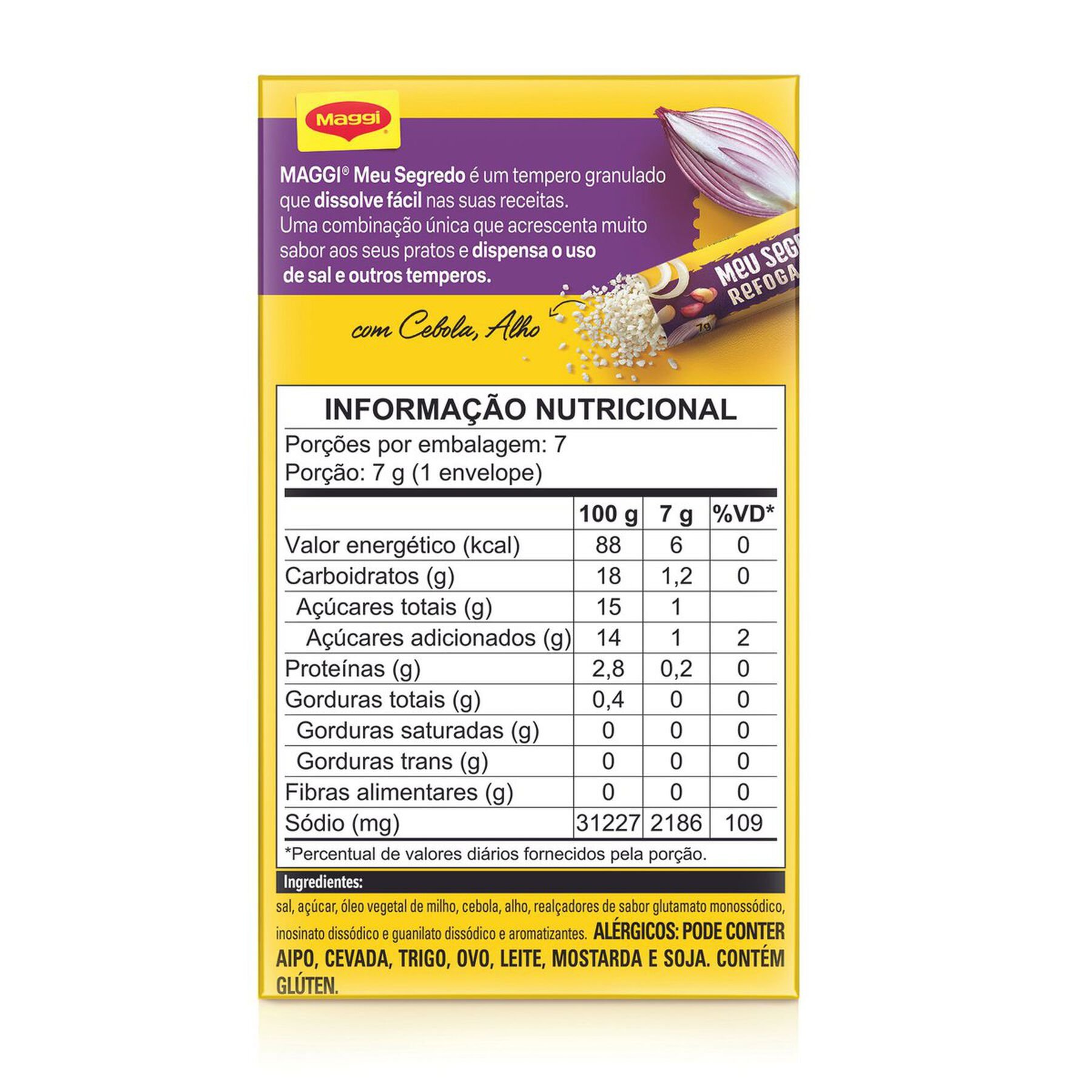 Tempero Granulado Refoga com Cebola e Alho Maggi Meu Segredo 49g