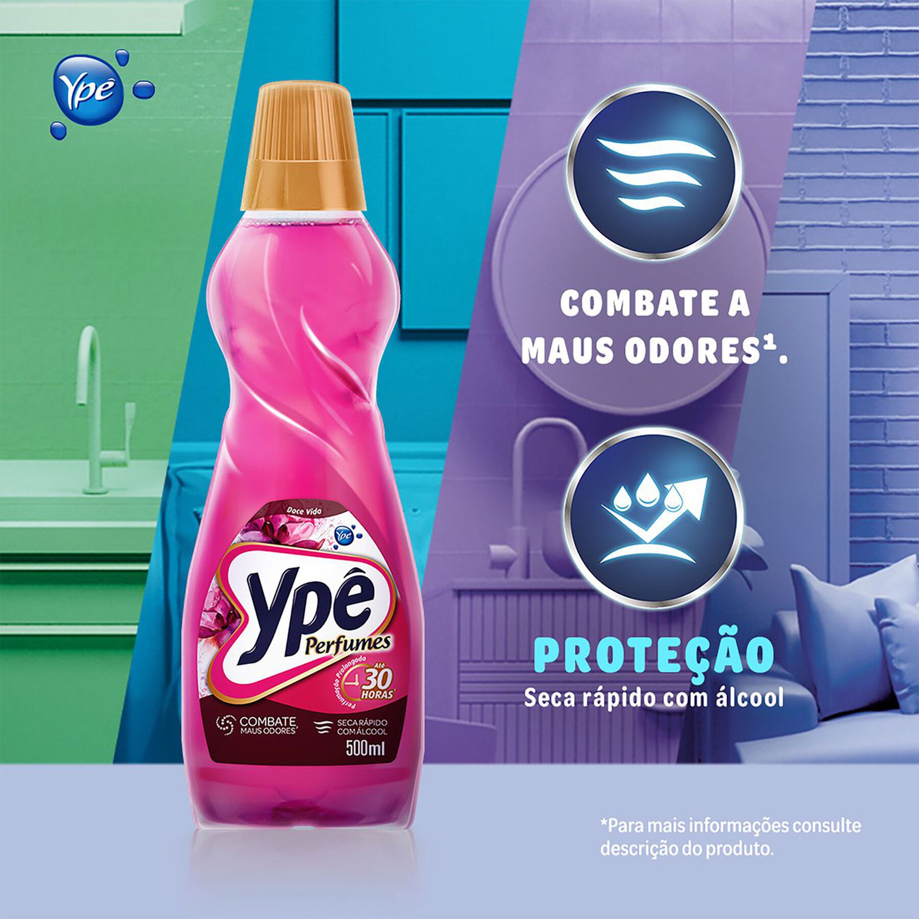Limpador Perfumado Doce Vida Ypê Premium Frasco 500ml