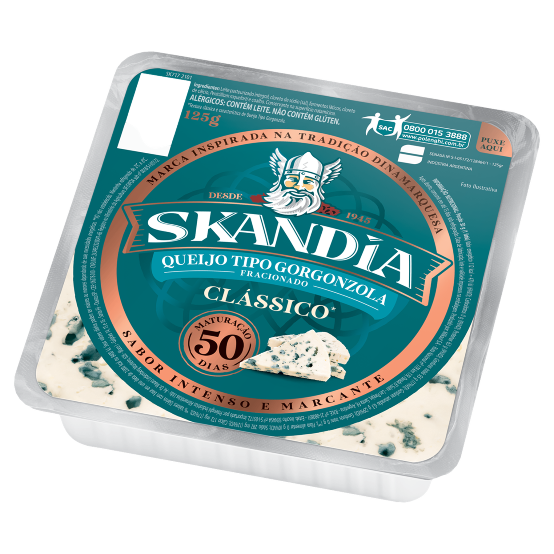 Queijo Gorgonzola Fracionado Clássico Skandia 125g