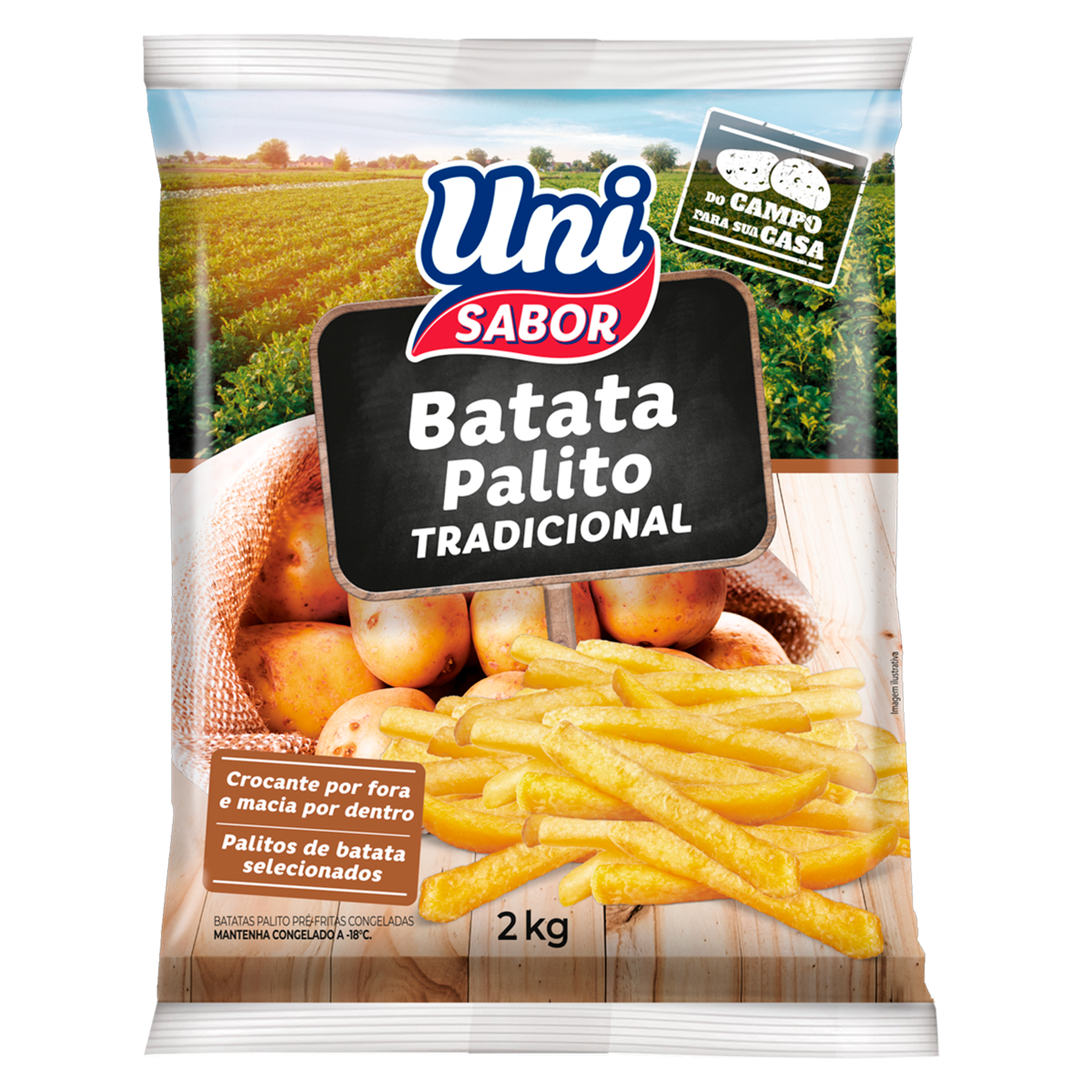 Batata Palito Tradicional Uni Sabor 2kg