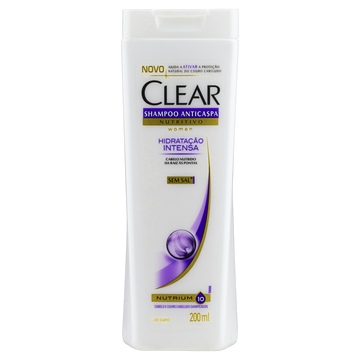 Shampoo Anticaspa Clear Women Hidratação Intensa Frasco 200ml