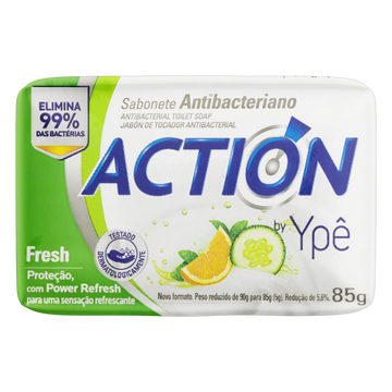 Sabonete em Barra Antibacteriano Fresh Action Ypê Envoltório 85g