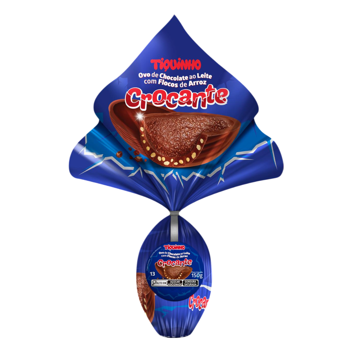 Ovo de P&aacute;scoa ao Leite Crocante N13 Tiquinho 150g