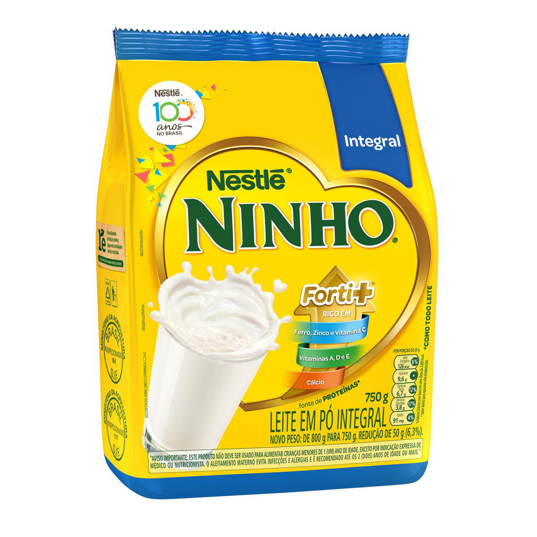 LEITE EM PÓ NINHO INTEGRAL SACHET 750g