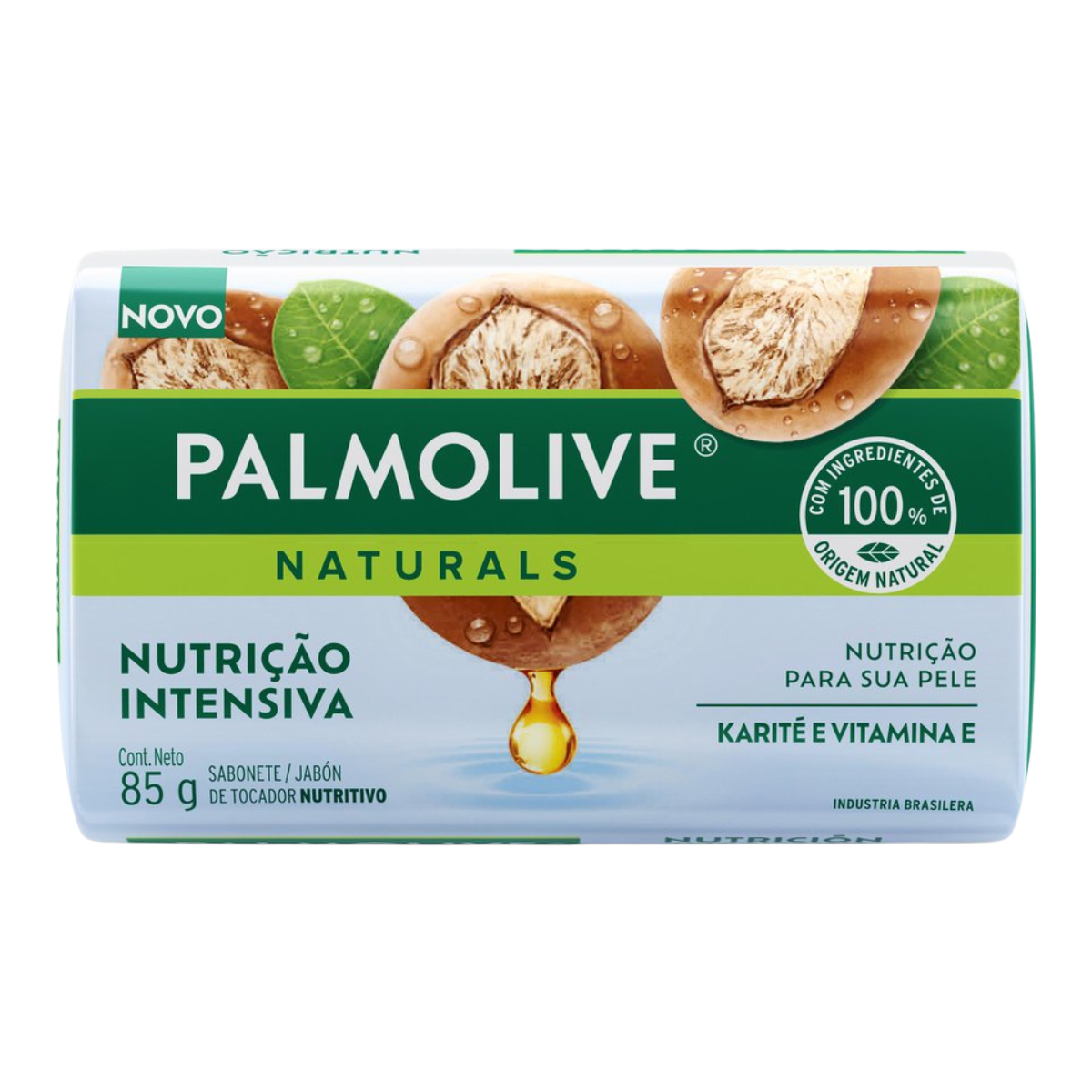 Sabonete Barra Karit&eacute; e Vitamina E Palmolive Naturals Nutri&ccedil;&atilde;o Intensiva Envolt&oacute;rio 85g