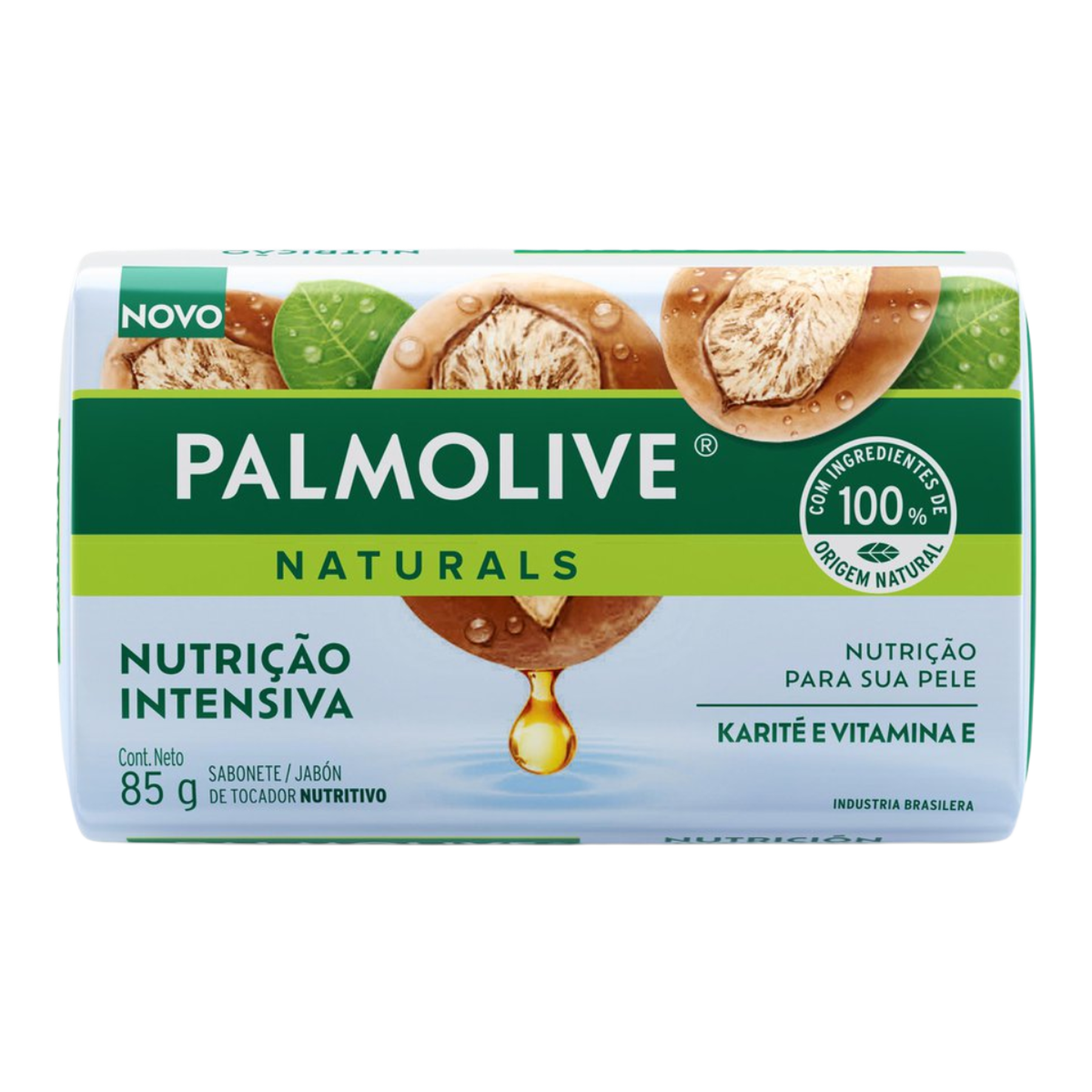 Sabonete Barra Karit&eacute; e Vitamina E Palmolive Naturals Nutri&ccedil;&atilde;o Intensiva Envolt&oacute;rio 85g