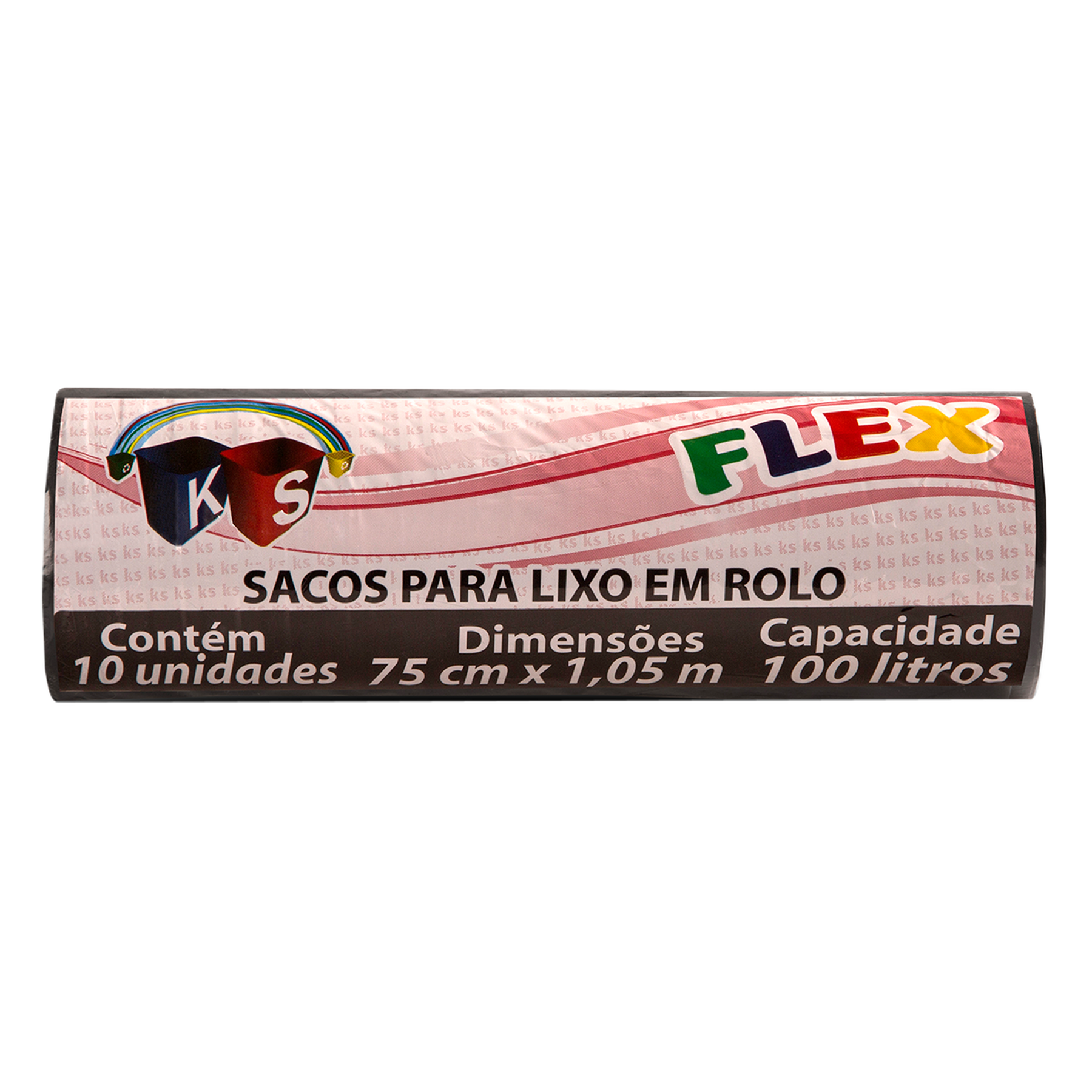 Saco Lixo Rolo KS Flex 100l Pacote 10 Unidades