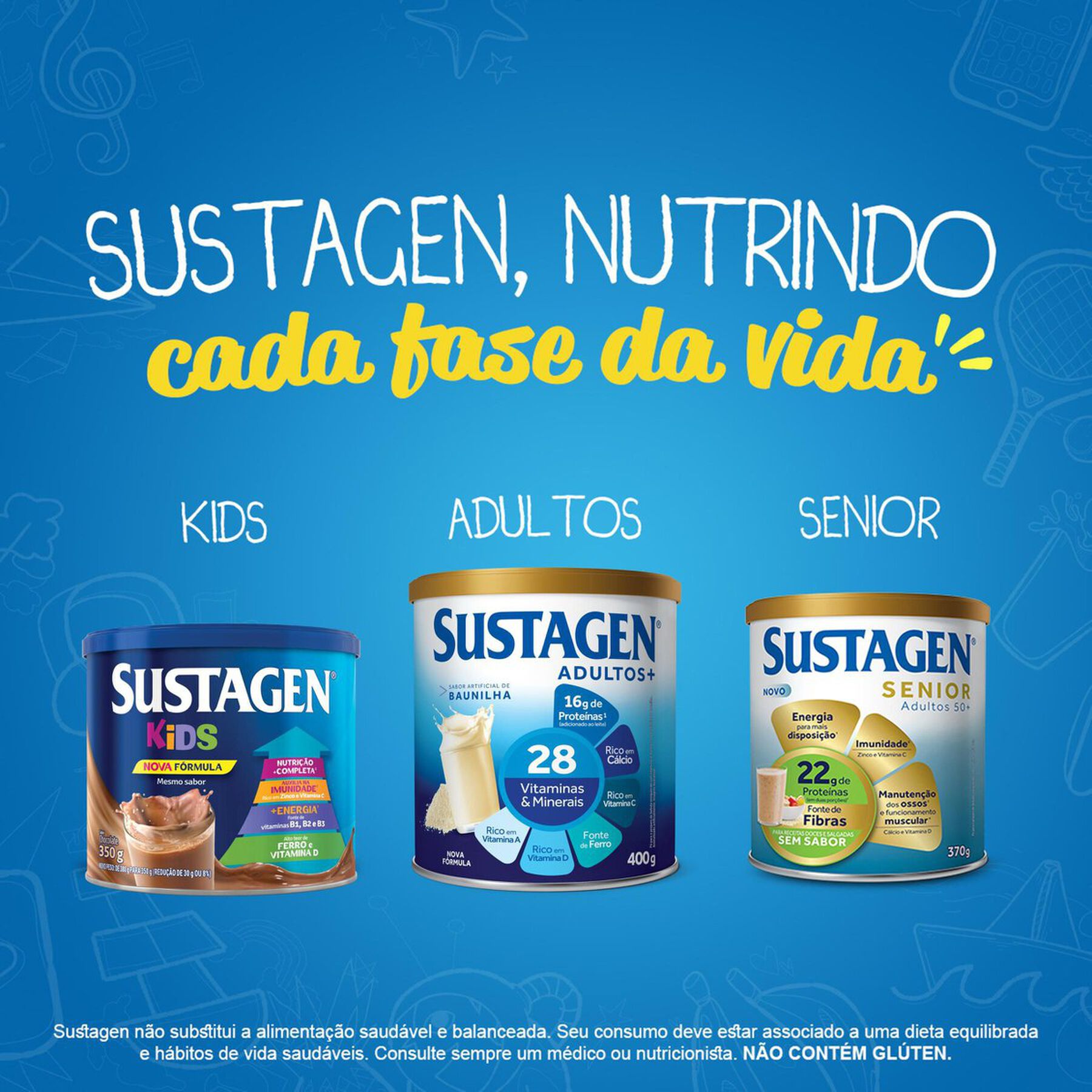 Complemento Alimentar Baunilha Sustagen Kids Lata 380g