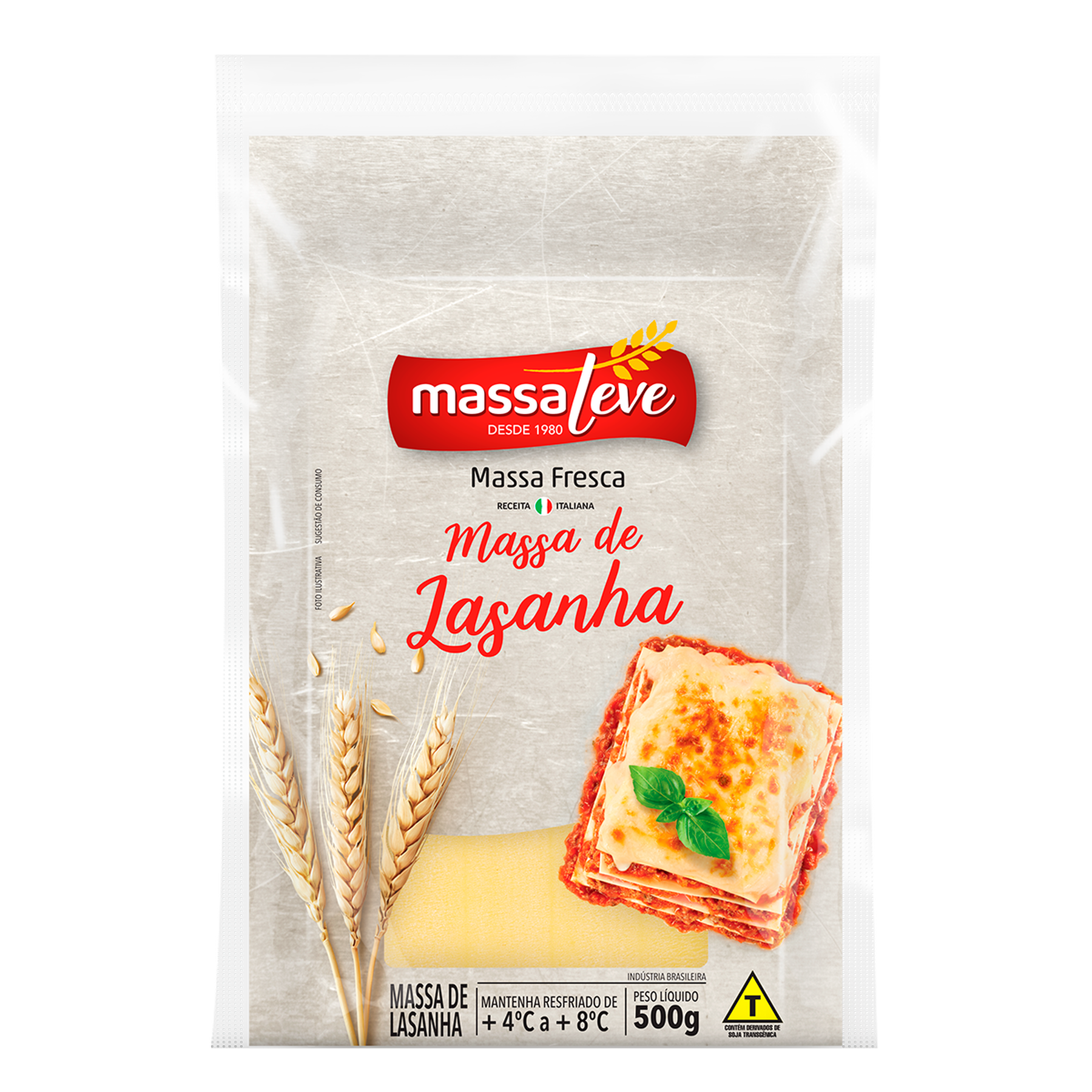 Massa de Lasanha Massa Leve 500g