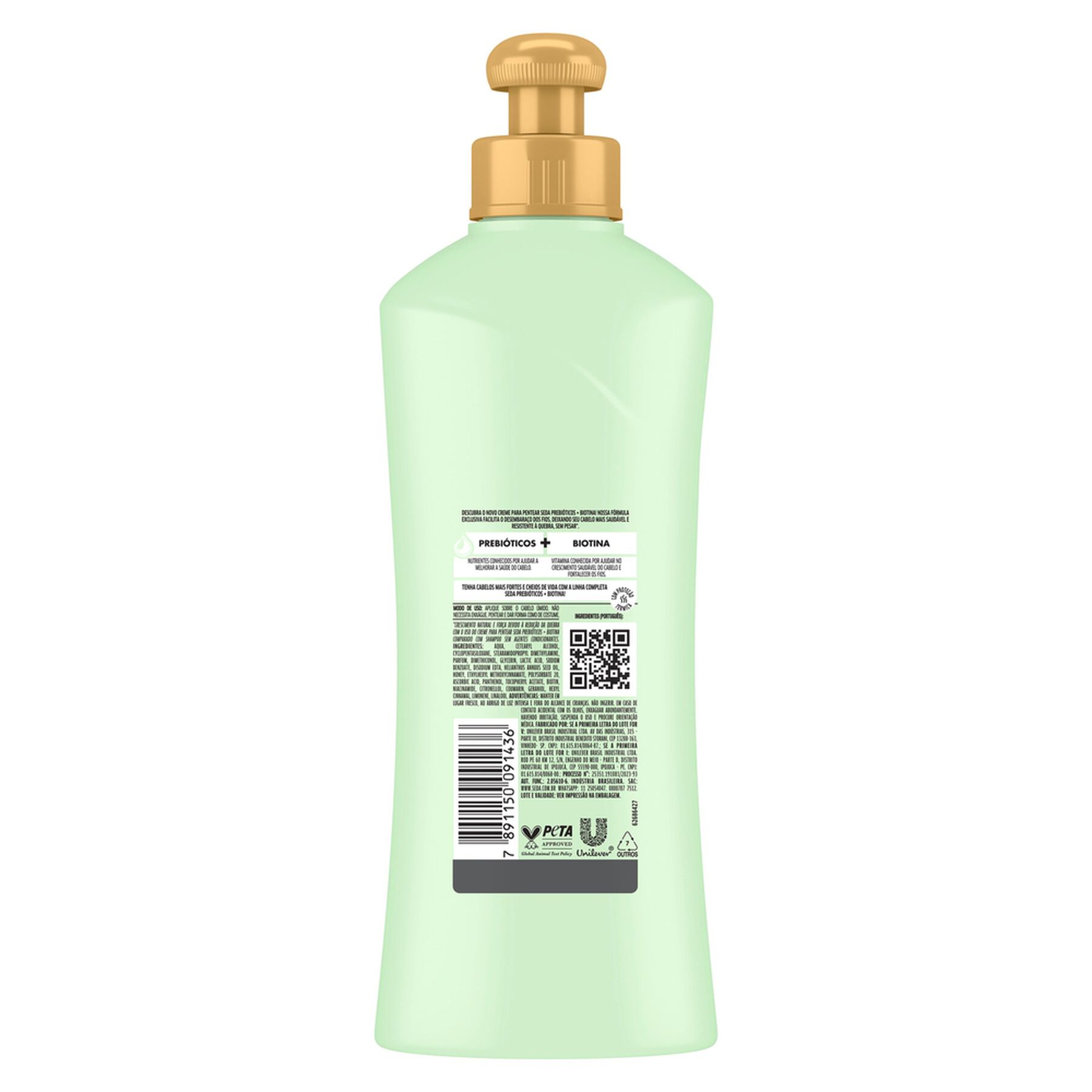 Creme para Pentear Prebióticos + Biotina Seda Frasco 300ml
