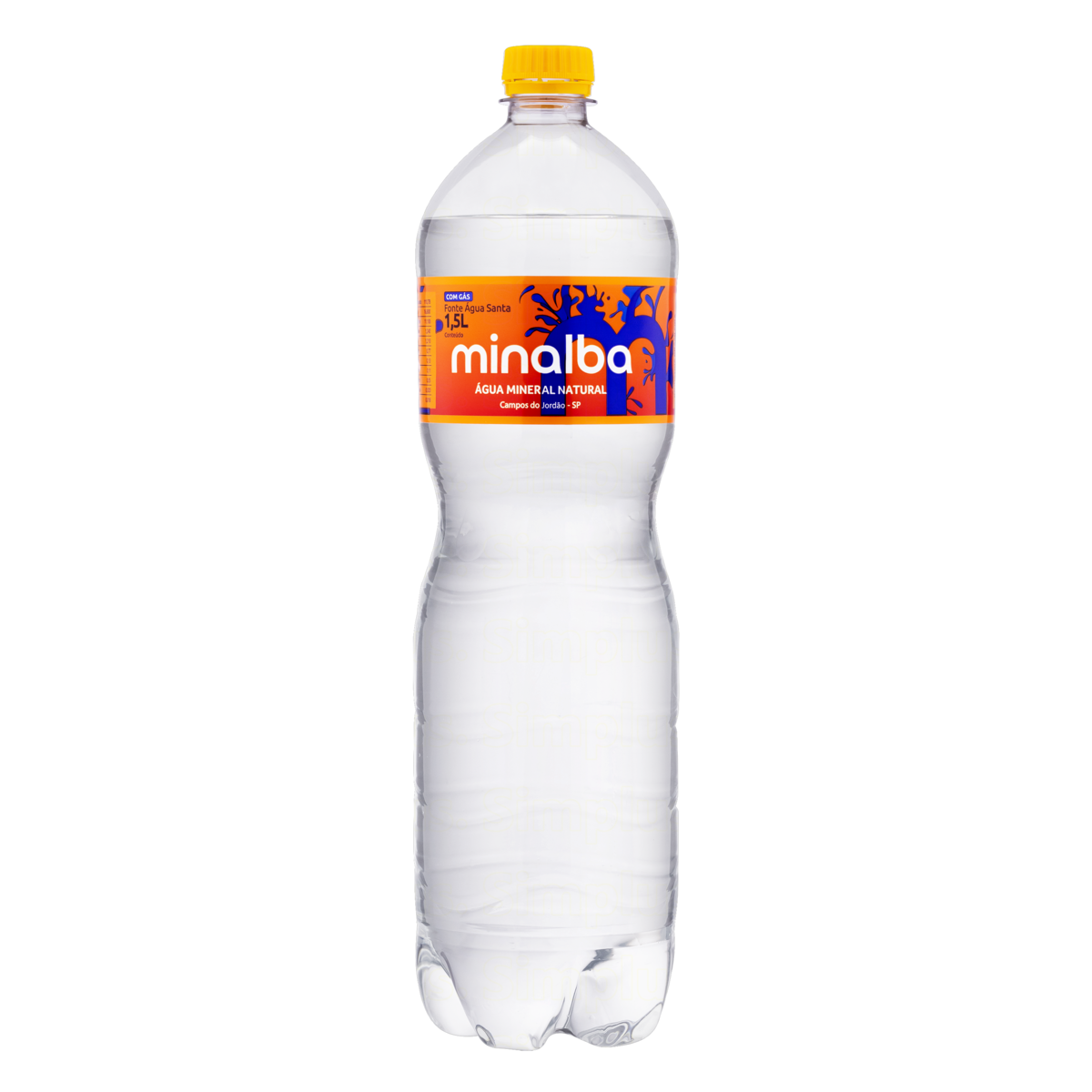 &Aacute;gua Mineral Natural com G&aacute;s Minalba Garrafa 1,5l