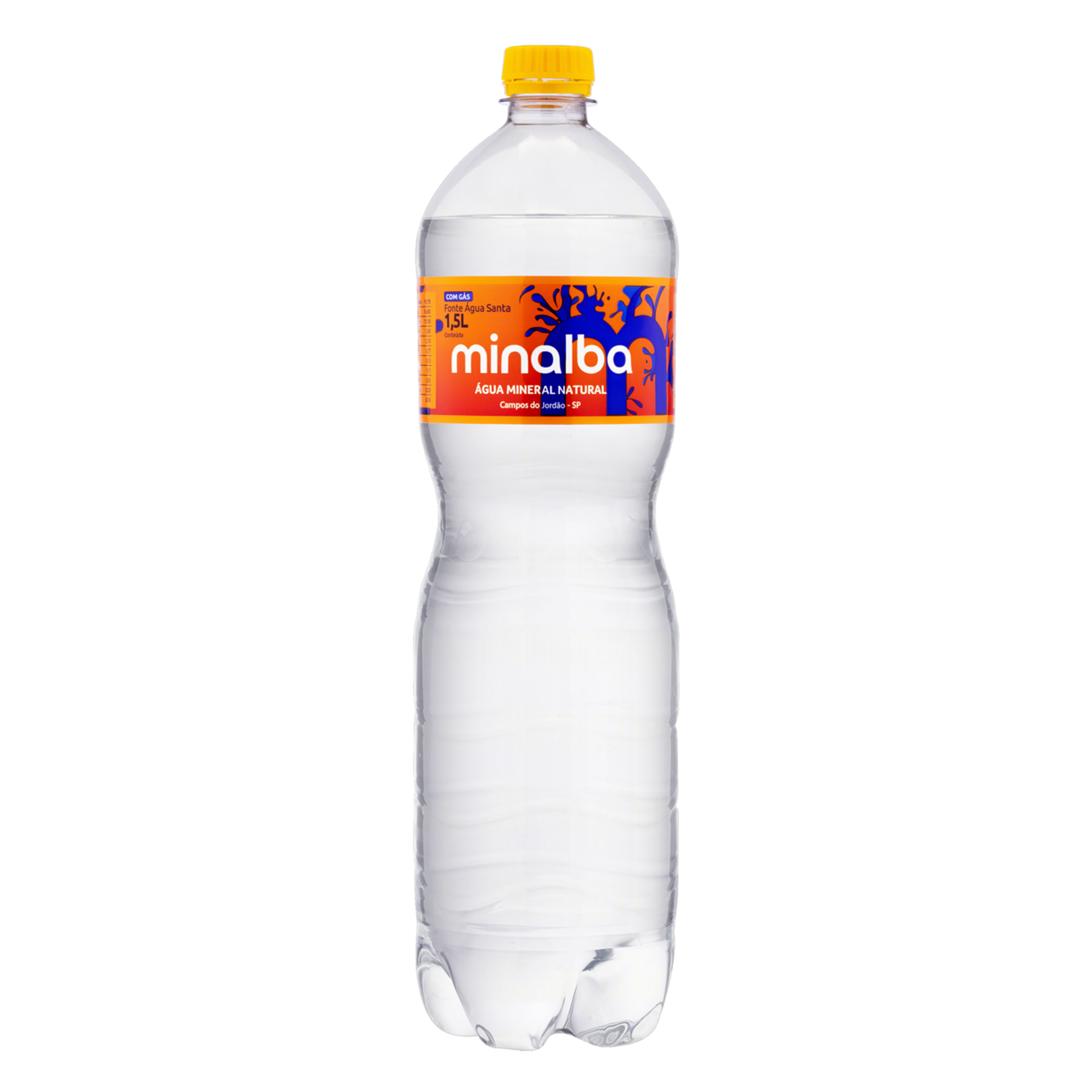 Água Mineral Natural com Gás Minalba Garrafa 1,5l