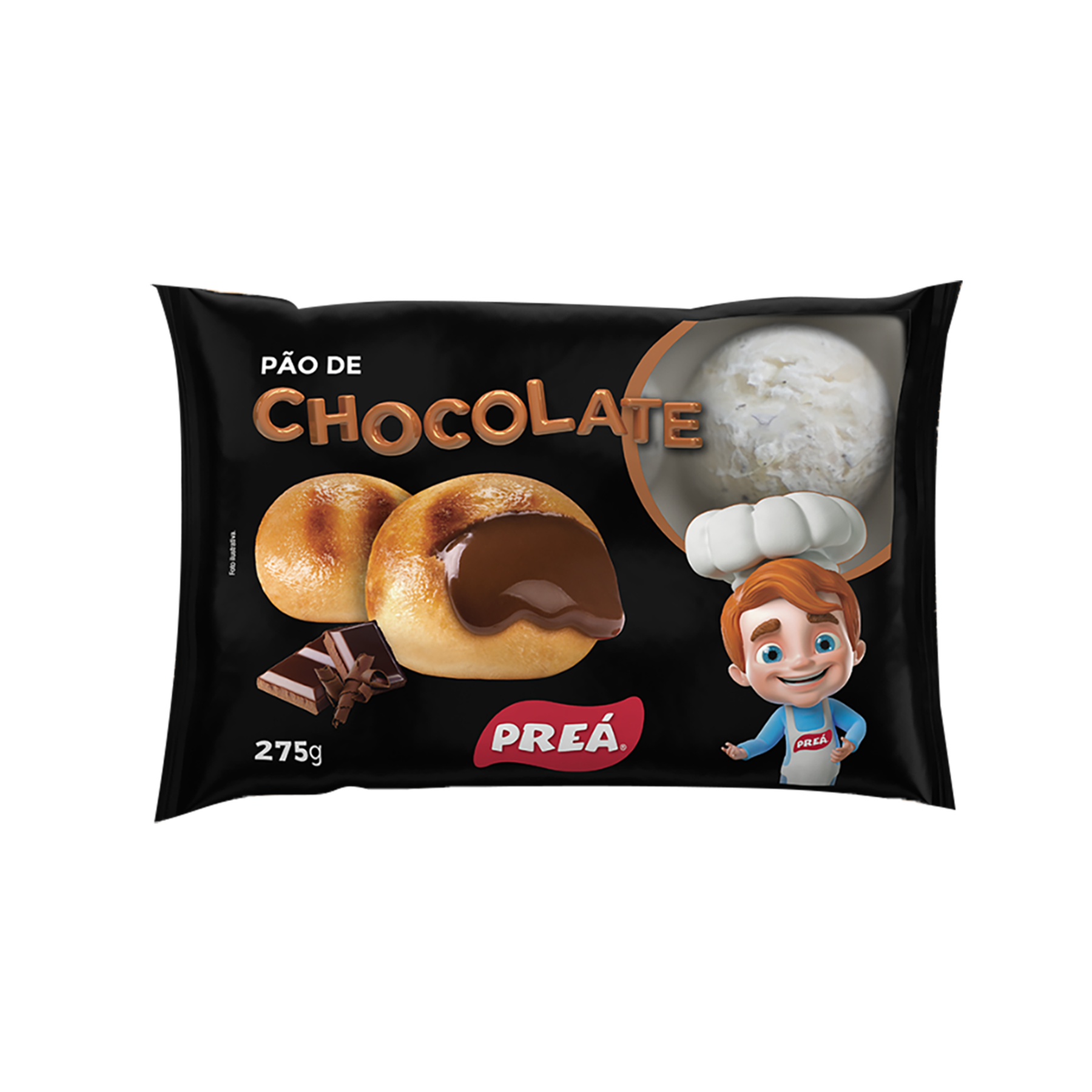 Pão Bolinha Chocolate Prea 275g