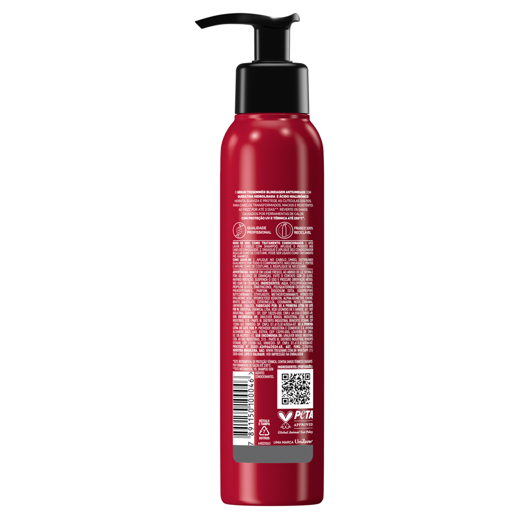 Sérum de Tratamento Blindagem Antiumidade Tresemmé Frasco 170ml Pump