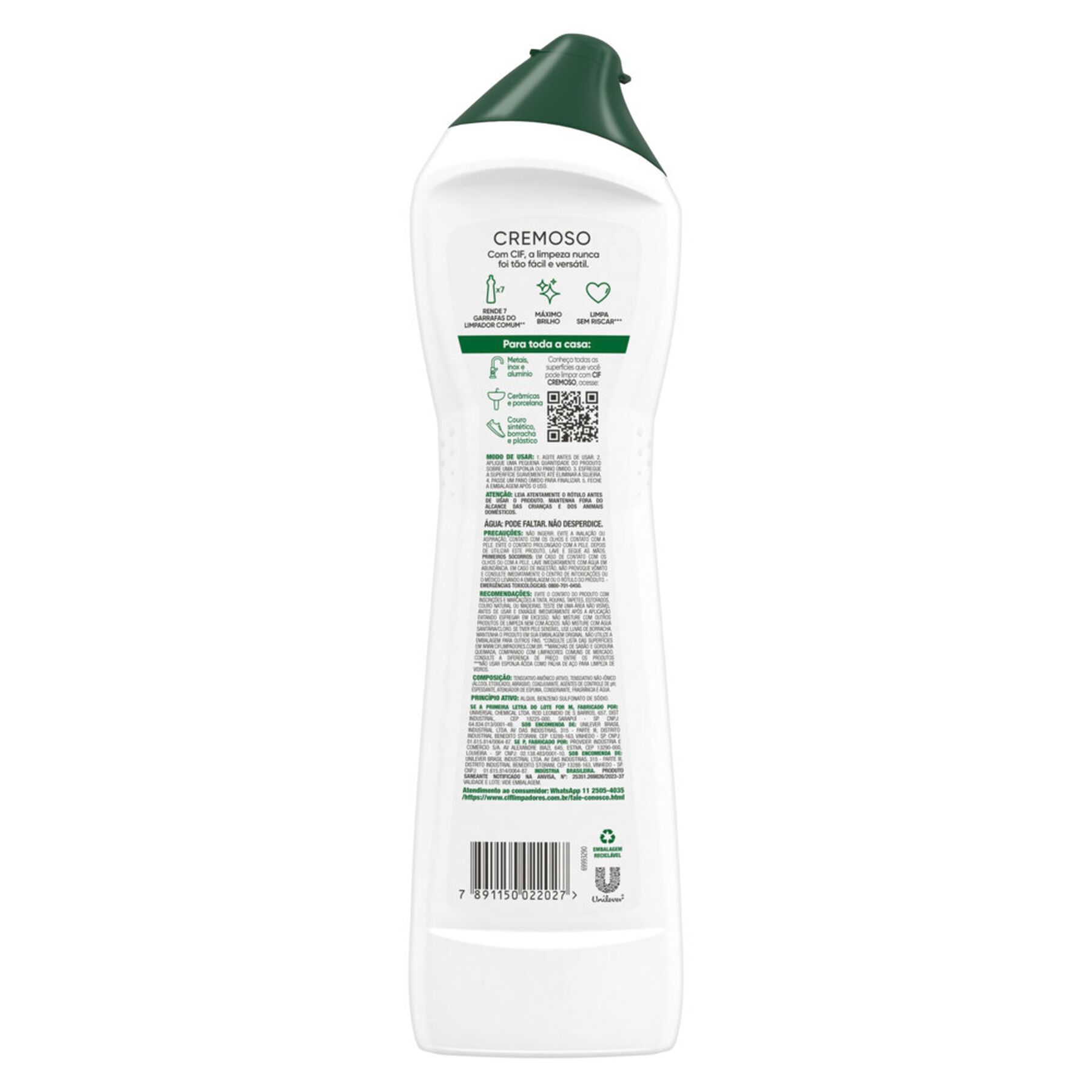 CIF Cremoso Limpeza Milagrosa produto de limpeza de casa milagroso CIF Limão remove 100% da sujeira difícil sem esforço 450 ml