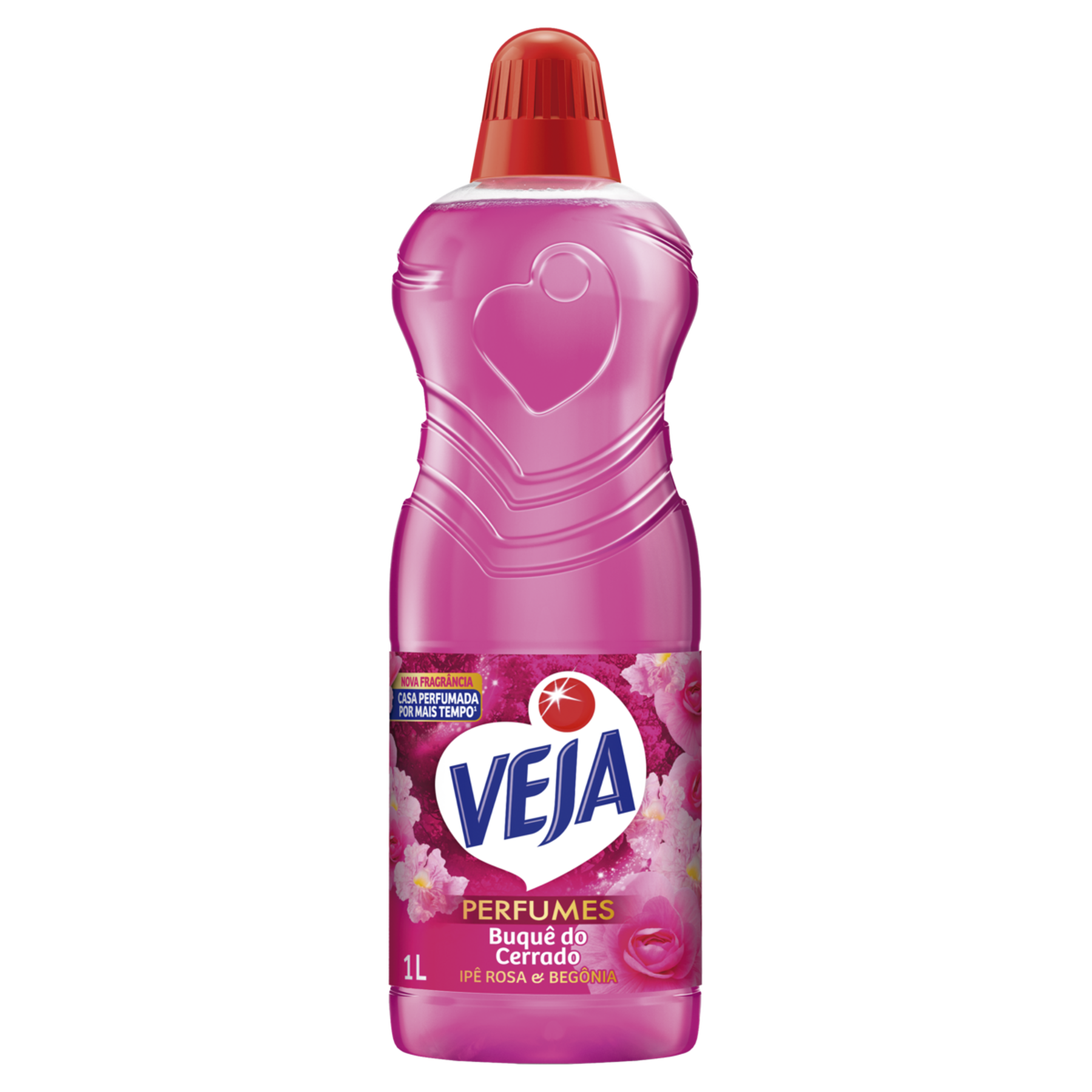 Limpador Perfumado Ip&ecirc; Rosa e Beg&ocirc;nia Buqu&ecirc; do Cerrado Veja Perfumes Frasco 1l