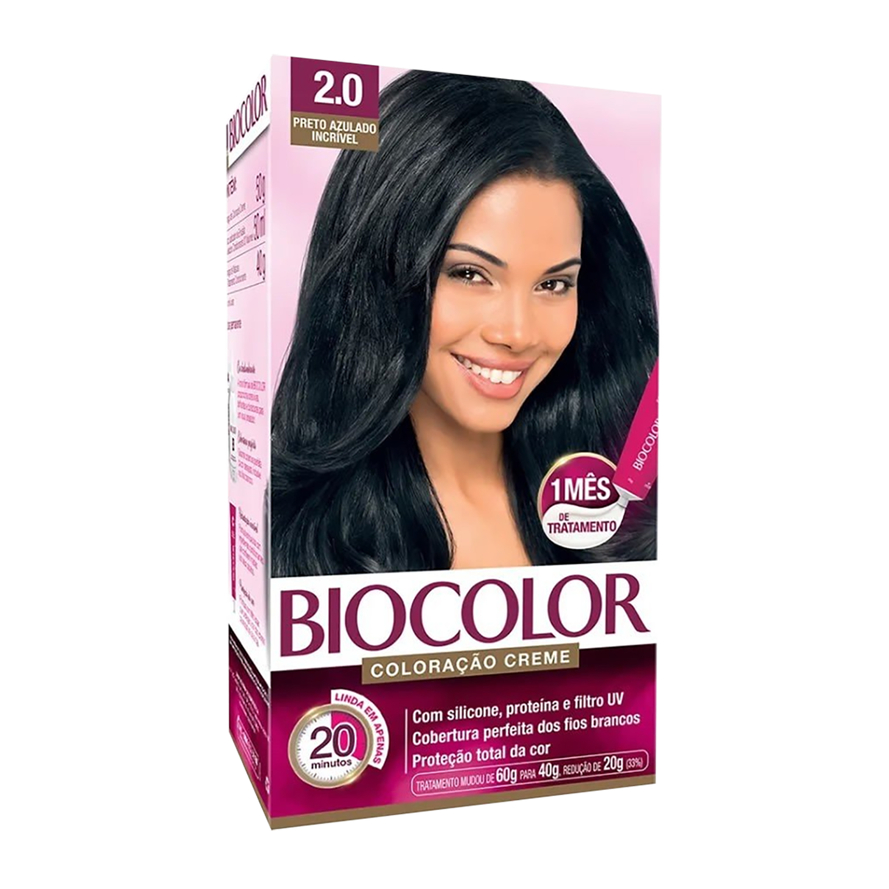 Tintura para Cabelo Preto Azulado 2.0 Biocolor