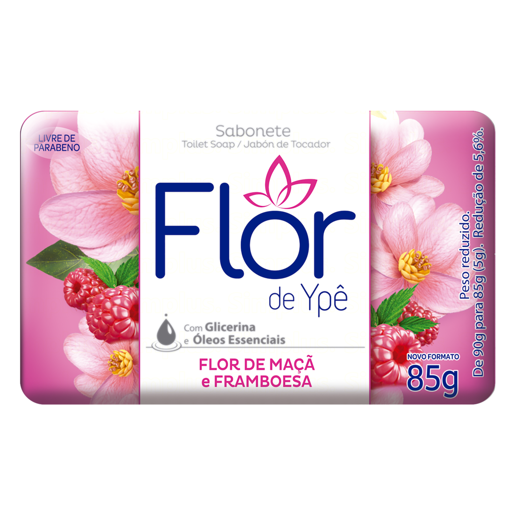 Sabonete em Barra Flor de Maçã e Framboesa Flor de Ypê 85g