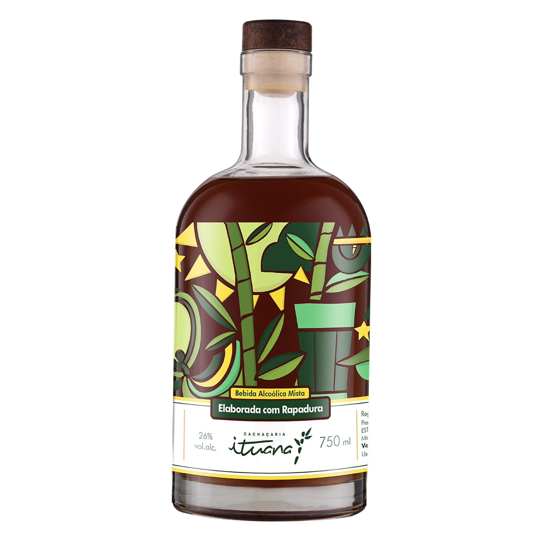 Cacha&ccedil;a Elaborada com Rapadura Ituana Garrafa 750ml