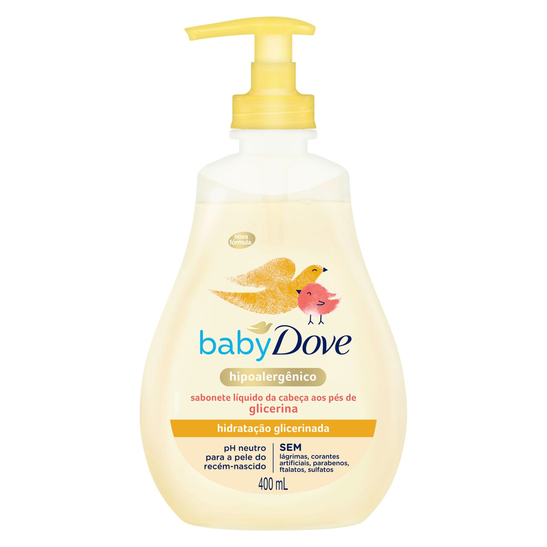 Sabonete Líquido Hidratação Glicerinada da Cabeça aos Pés Baby Dove Frasco 400ml