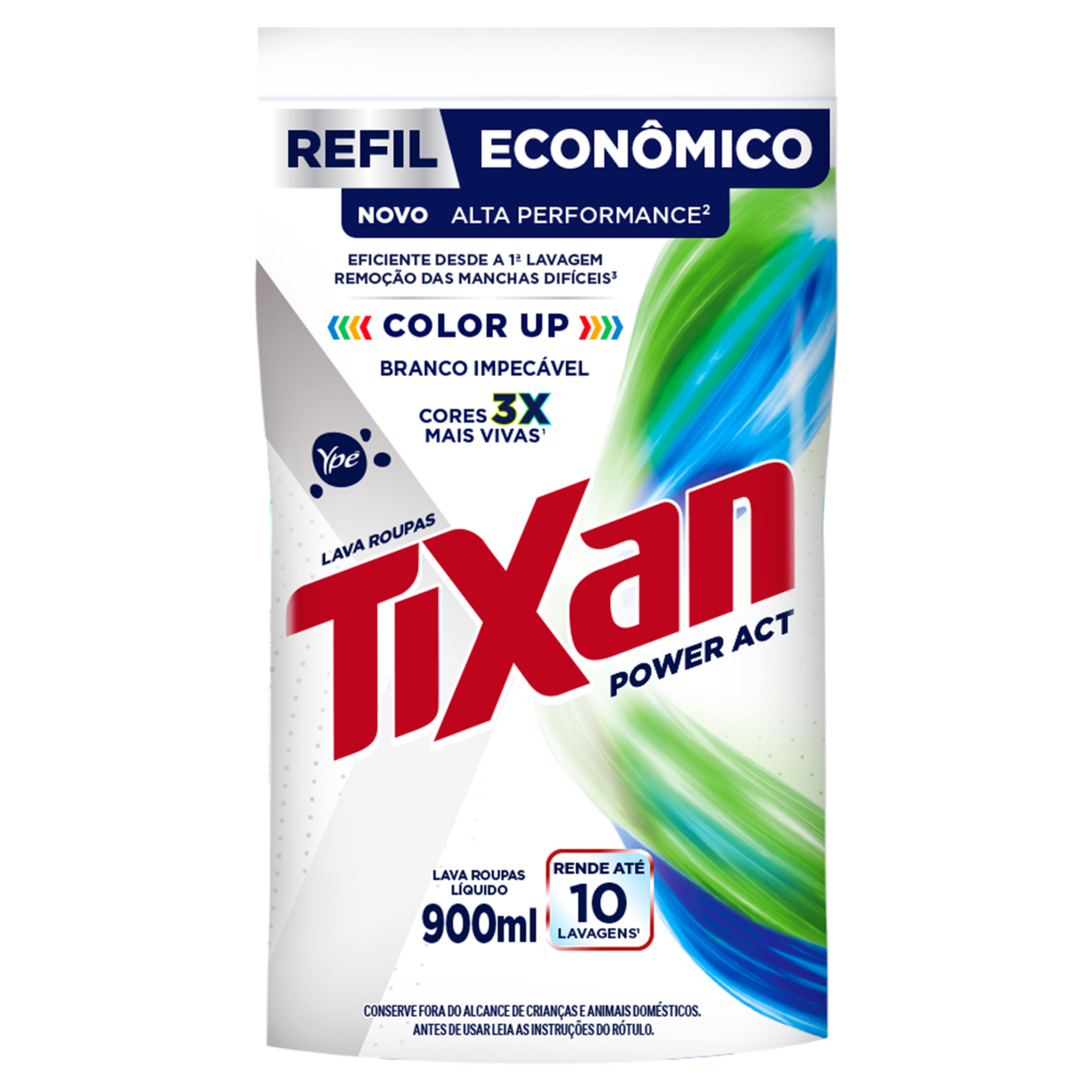 Lava Roupas L&iacute;quido Power Act Tixan Yp&ecirc; Pouch 900ml