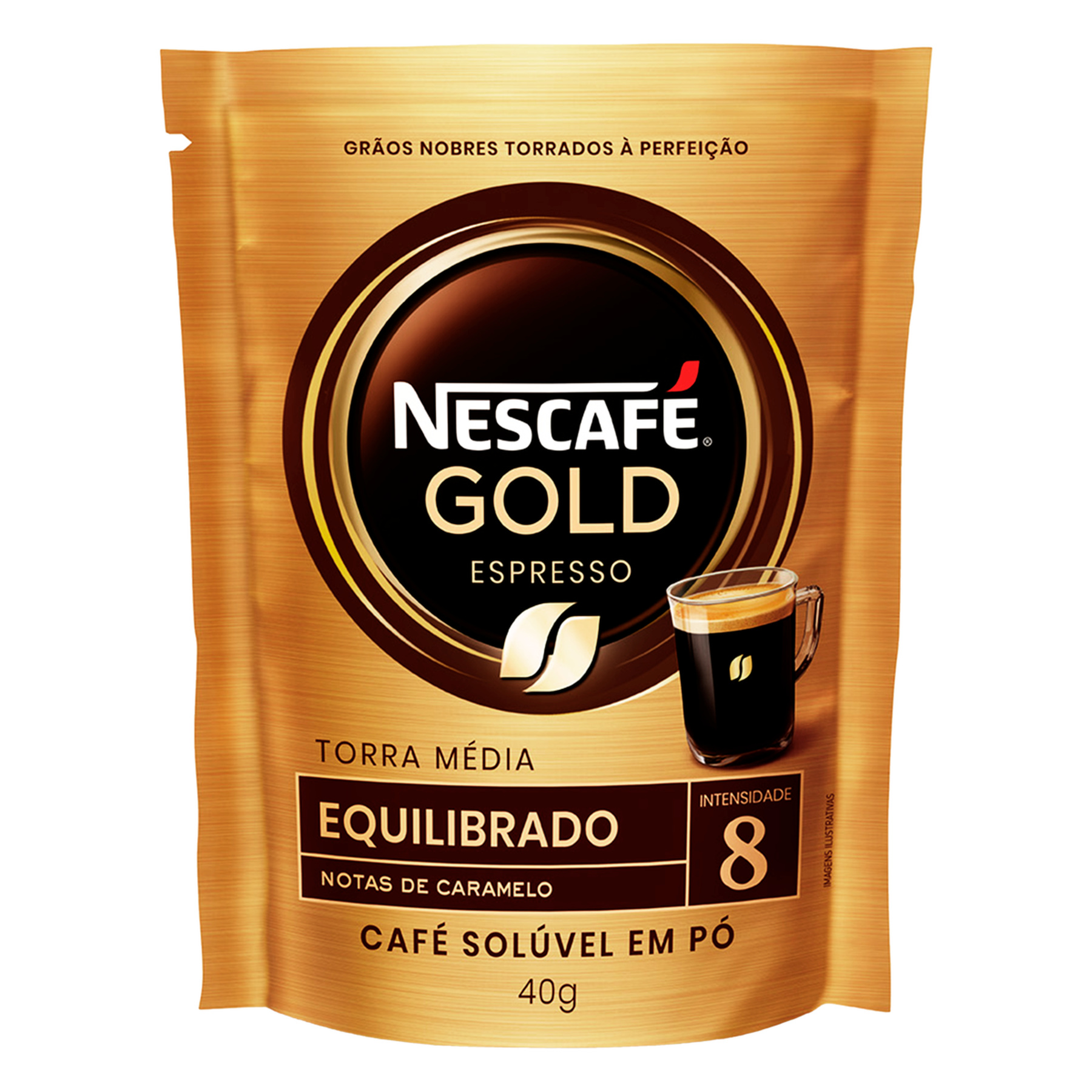 Café Solúvel em Pó Espresso Equilibrado Nescafé Gold Sachê 40g