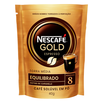 Café Solúvel em Pó Espresso Equilibrado Nescafé Gold Sachê 40g