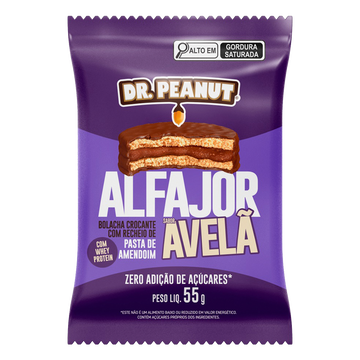 Alfajor Avelã Dr. Peanut Pacote 55g