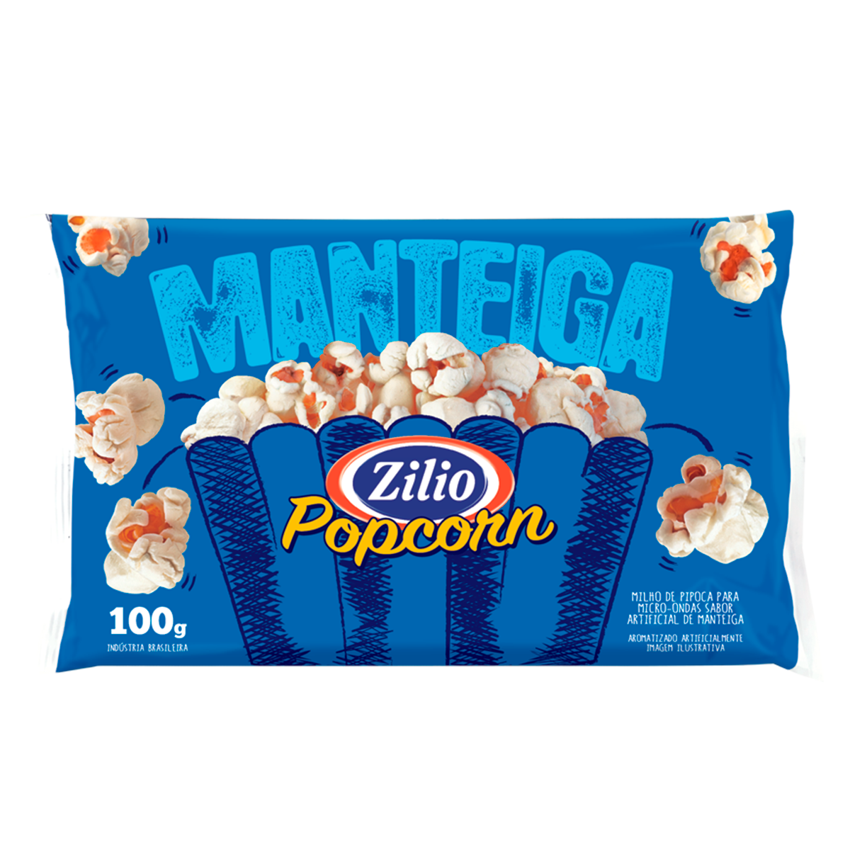 Pipoca para Micro-ondas Popcorn Manteiga Zilio 100g