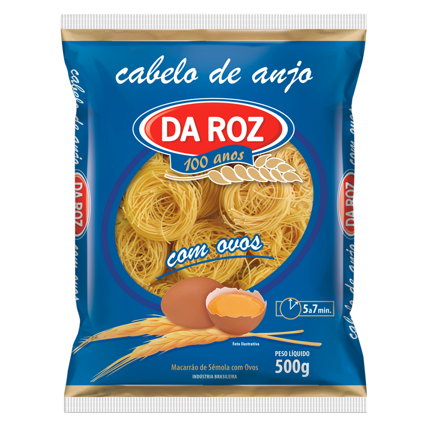 Macarr&atilde;o S&ecirc;mola com Ovos Cabelo de Anjo Da Roz Pacote 500g