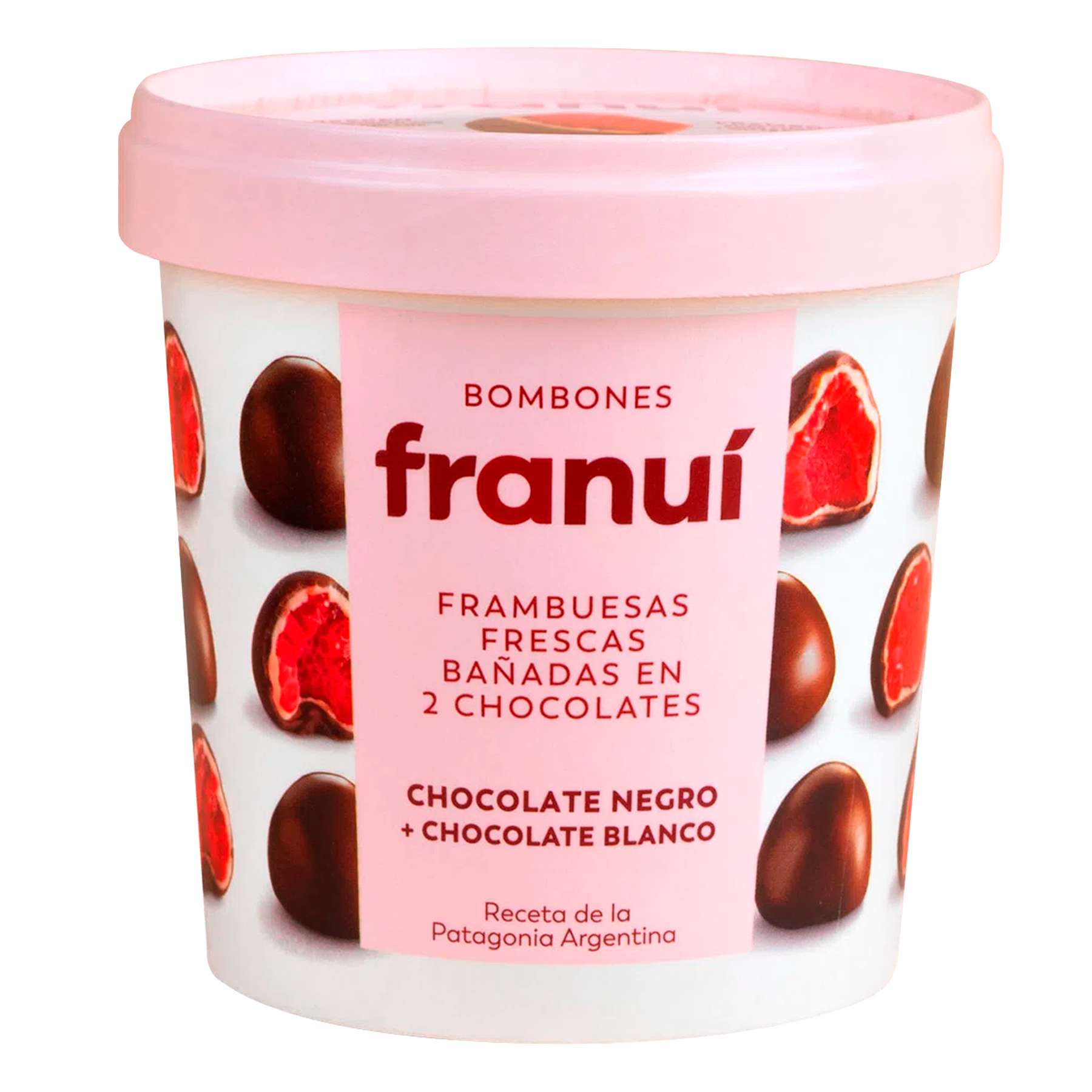 Bombom Framboesa Fresca Chocolate Amargo Franuí Pote 150g