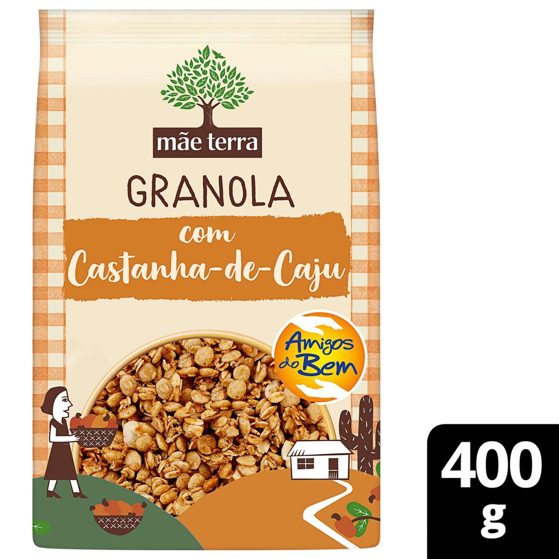 Granola mãe terra Castanha-de-caju Amigos do Bem 400 g