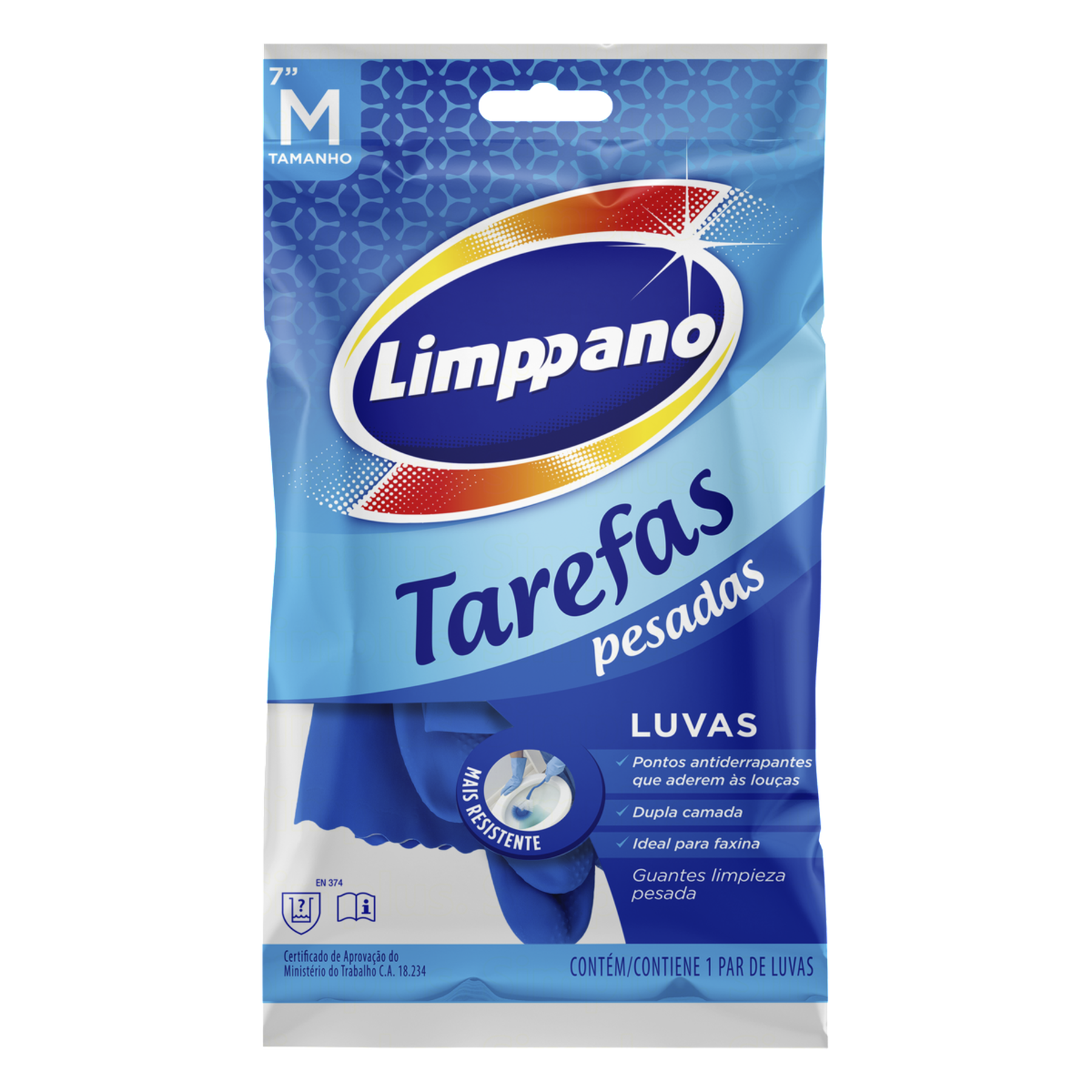 Luva para Tarefas Pesadas Limppano Tam. M