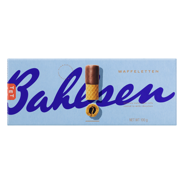 Rolinhos de Wafer Cobertura Chocolate ao Leite Bahlsen Caixa 100g