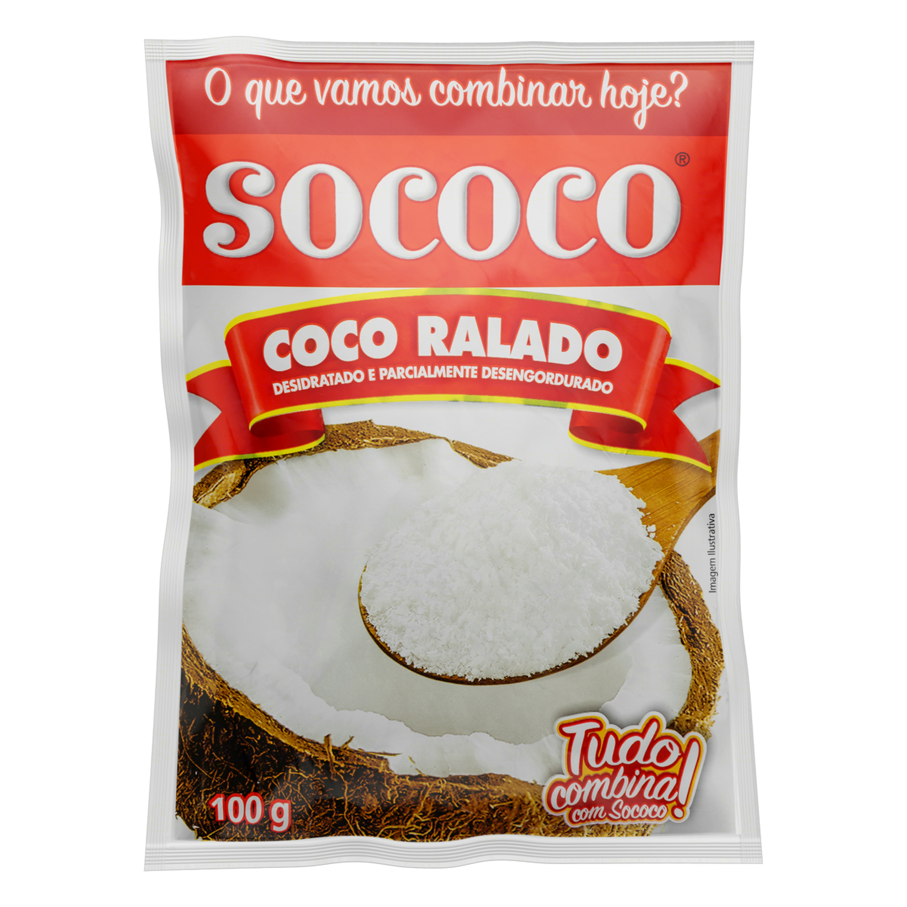 Coco Ralado Desidratado Sococo Pacote 100g