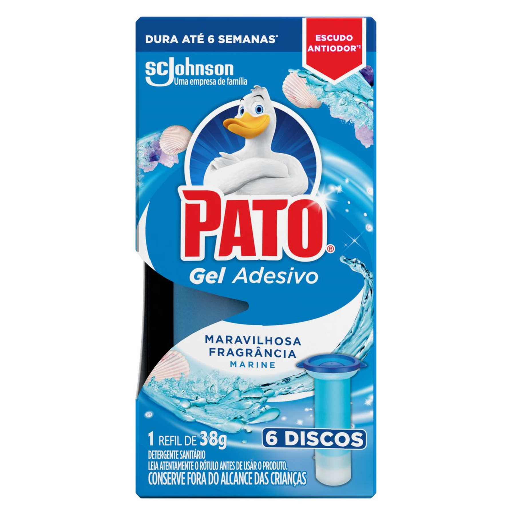 Detergente Sanitário Gel Adesivo Marine Pato 38g Refil