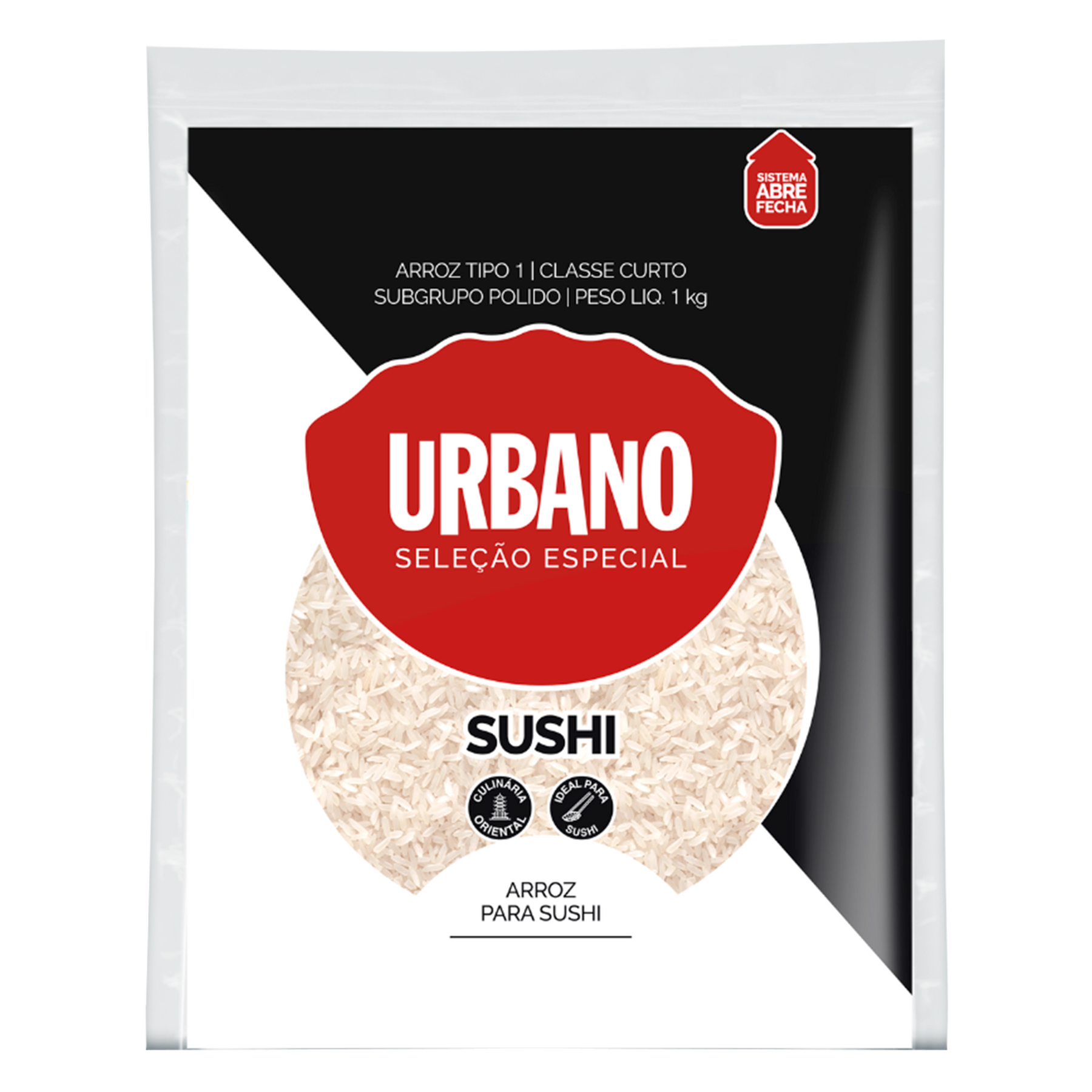 Arroz Sushi Urbano Pacote 1kg