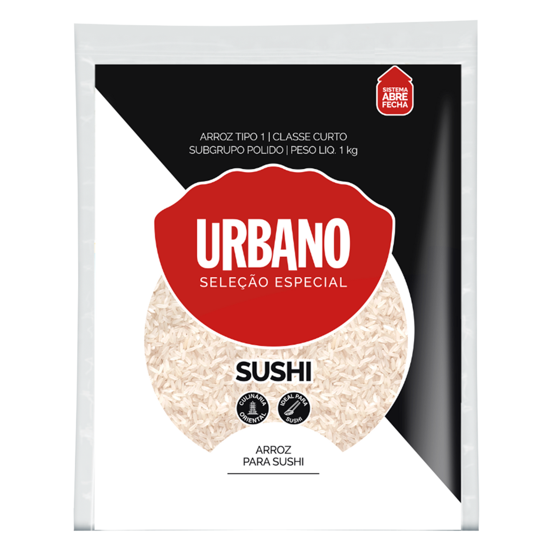Arroz para Sushi Urbano Tipo 1 Pacote 1kg