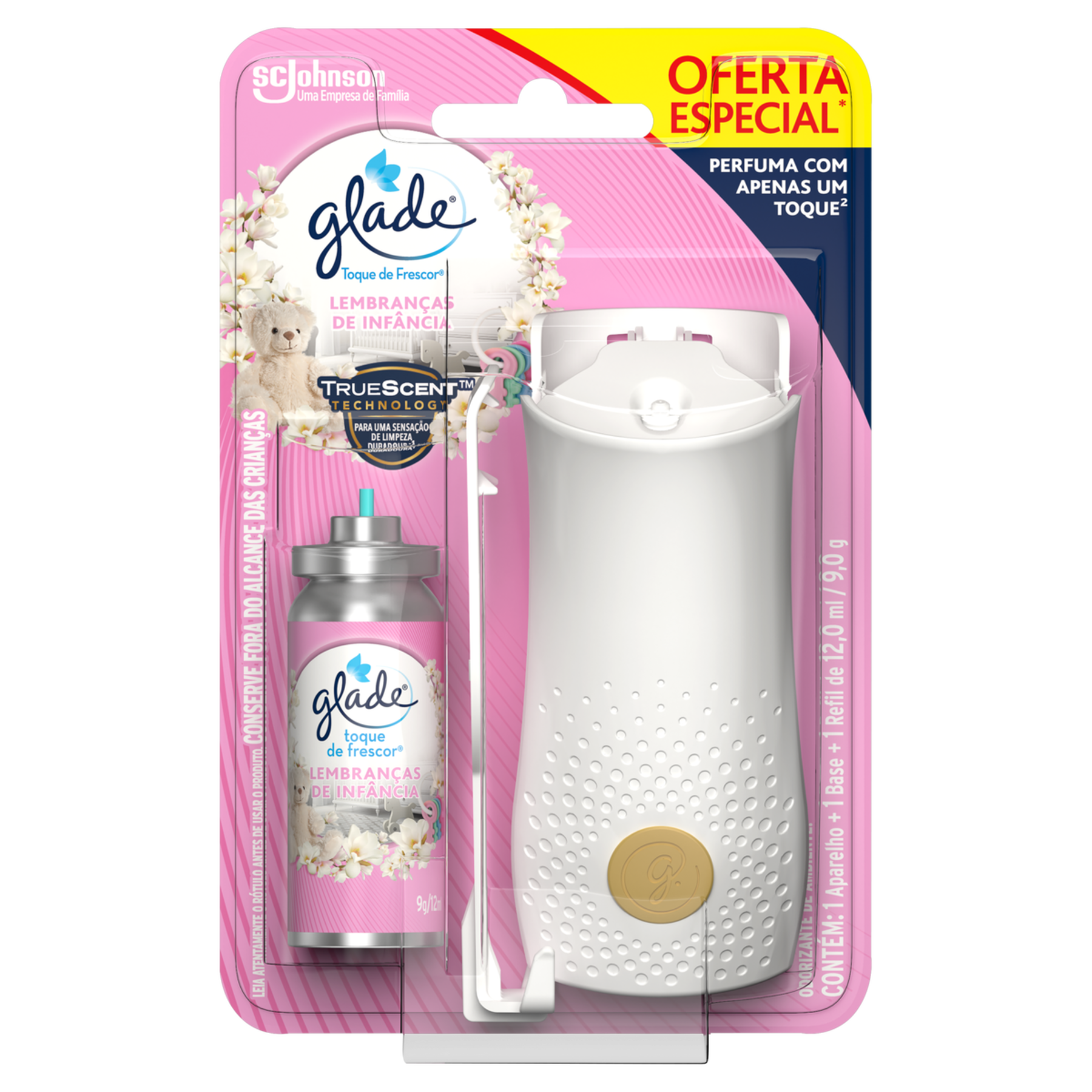 Aparelho e Odorizador de Ambiente Toque de Frescor Lembran&ccedil;as de Inf&acirc;ncia Glade Blister 12ml