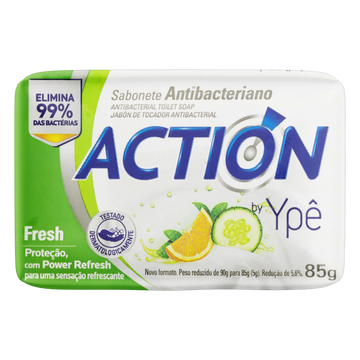 Sabonete em Barra Antibacteriano Fresh Action Ypê Envoltório 85g