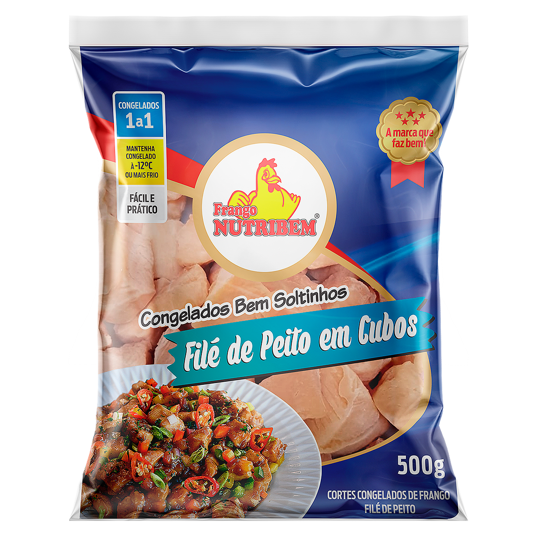 Filé De Peito Congelado Cubos Nutribem 500g