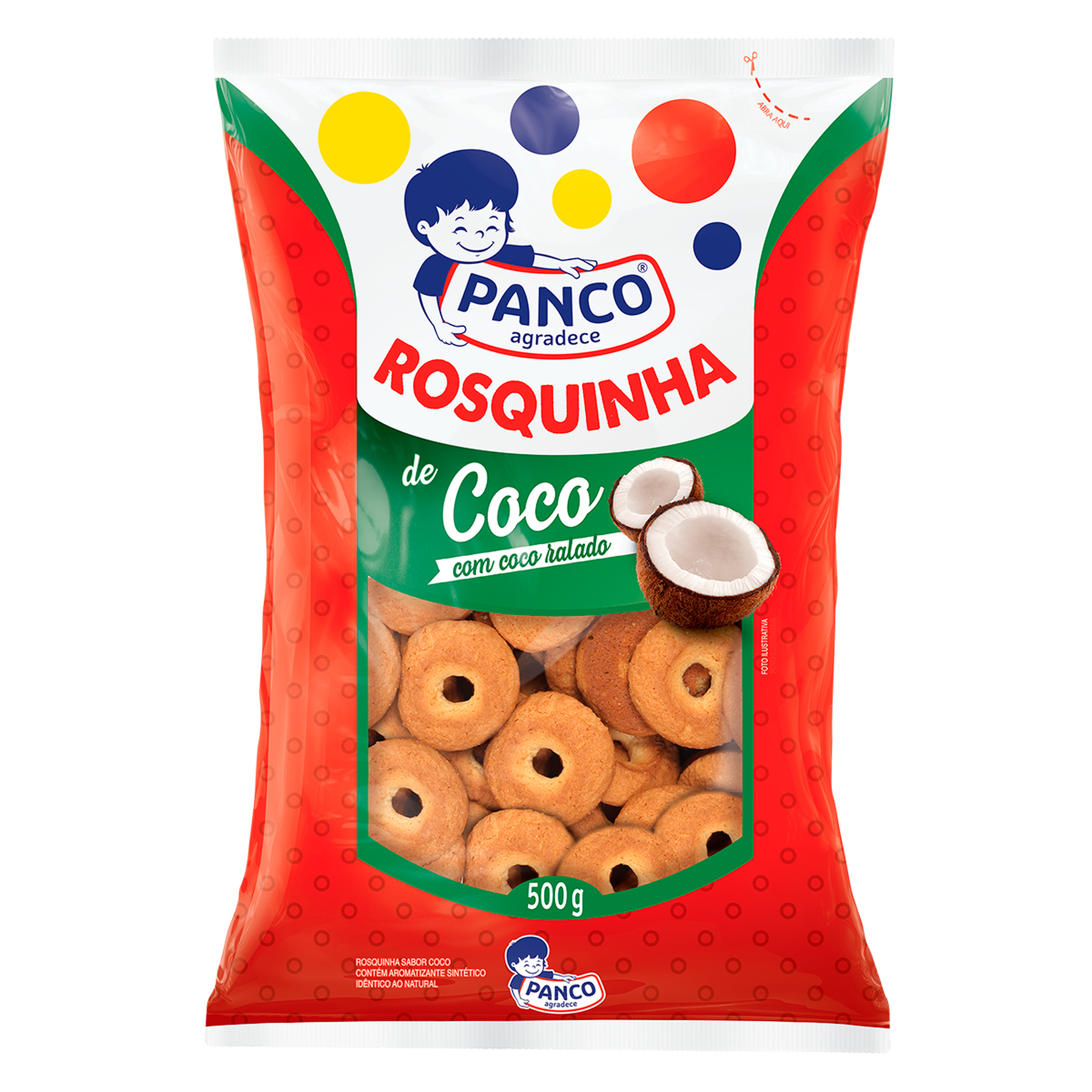 Biscoito Rosquinha Panco Coco 500g