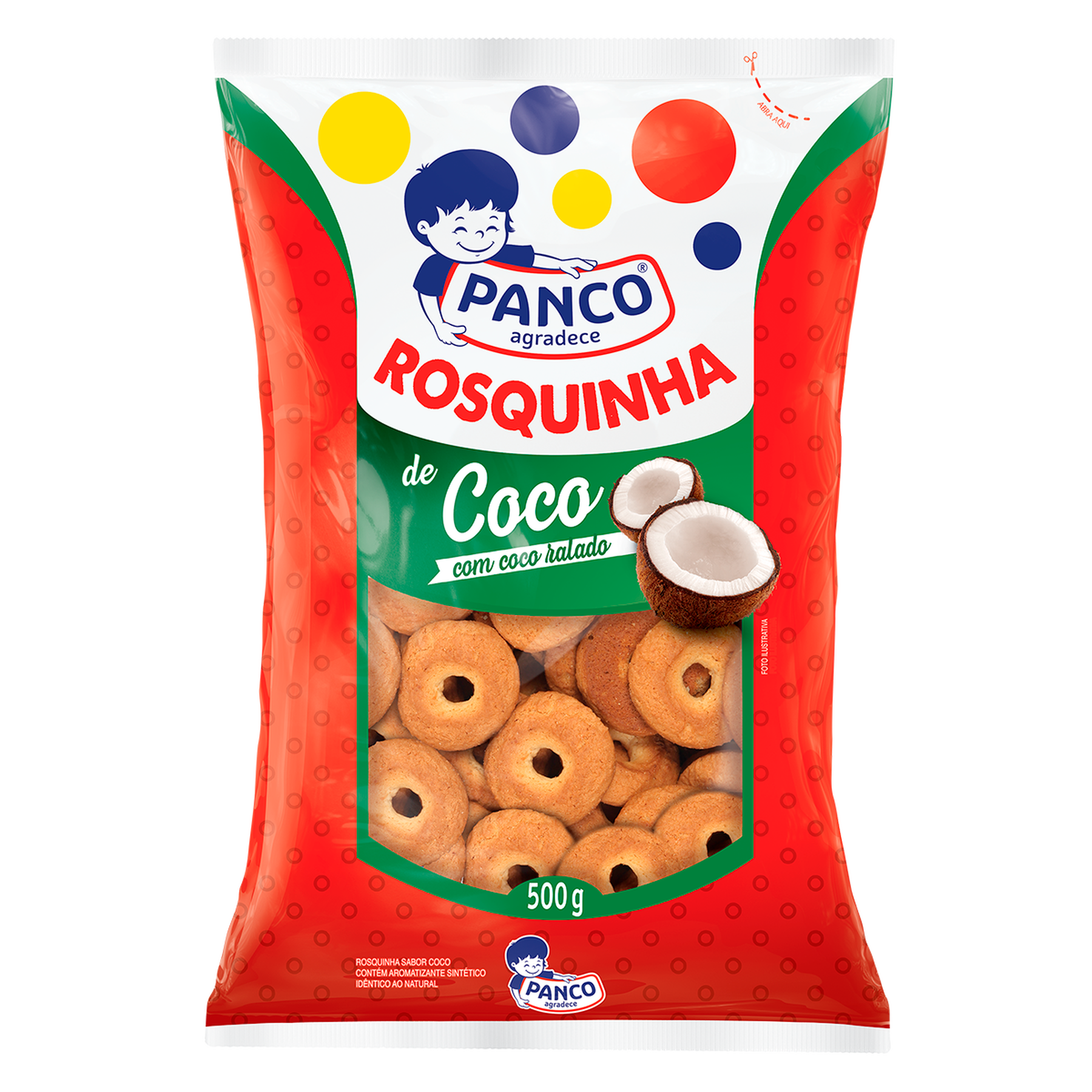 Biscoito Rosquinha Panco Coco 500g