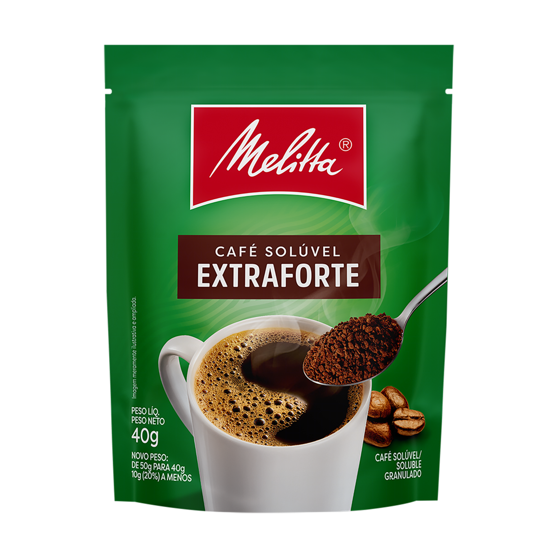Caf&eacute; Sol&uacute;vel Granulado Extraforte Melitta Sach&ecirc; 40g