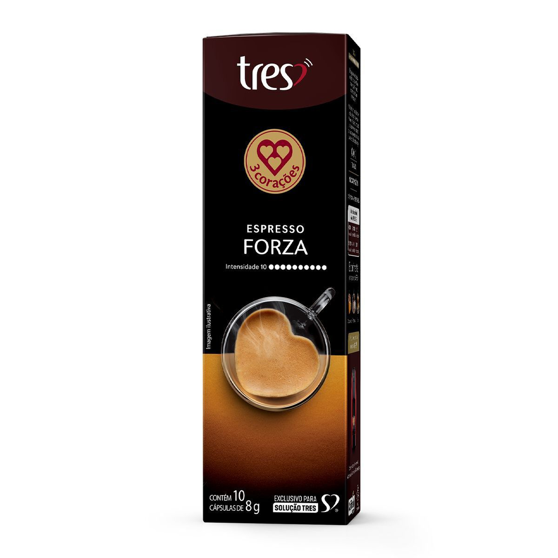 Caf&eacute; em C&aacute;psula Espresso Forza Tres Caixa C/10 Unidades