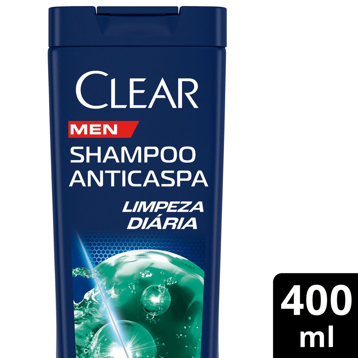 Shampoo 2 em 1 Anticaspa Clear Men Limpeza Di&aacute;ria Frasco 400ml