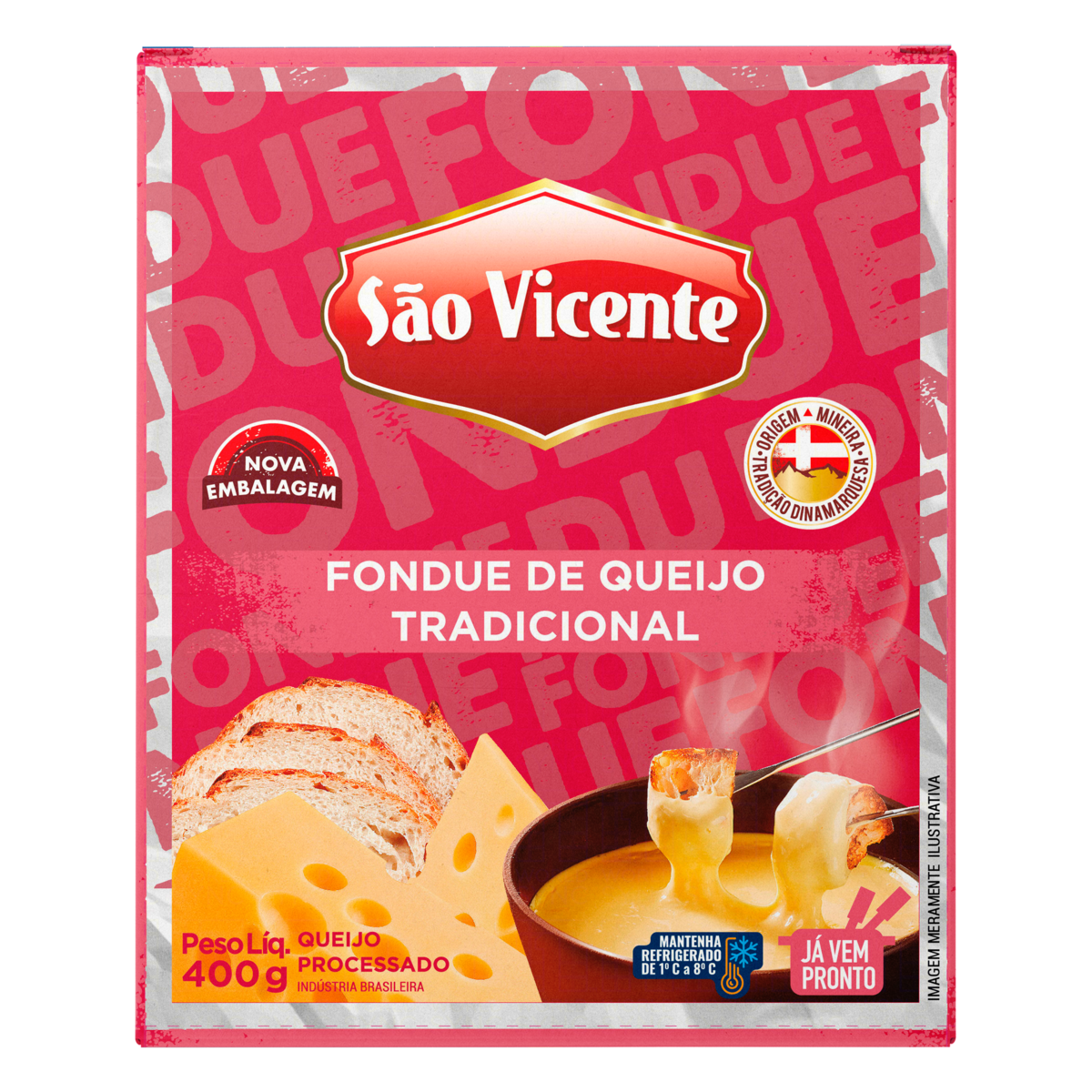 Fondue de Queijo Tradicional S&atilde;o Vicente 400g